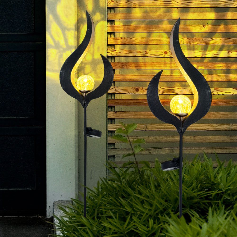 GLOBO LIGHTING LED Solarleuchte, LED-Leuchtmittel fest verbaut, 2er Set LED günstig online kaufen