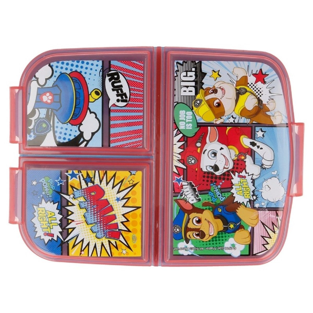Stor Lunchbox Paw Patrol Kinder Brotdose – Lunchbox mit 3 Fächern & tollem Design, (Brotdose, 1x Deckel, 1x Dose), Brotzeitdose