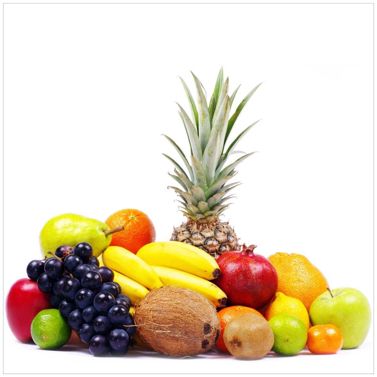 Wallario Tischplatte Gemischtes Obst aus aller Welt - Exotische Obstsammlung (1 St), für Ikea Lack Tisch geeignet