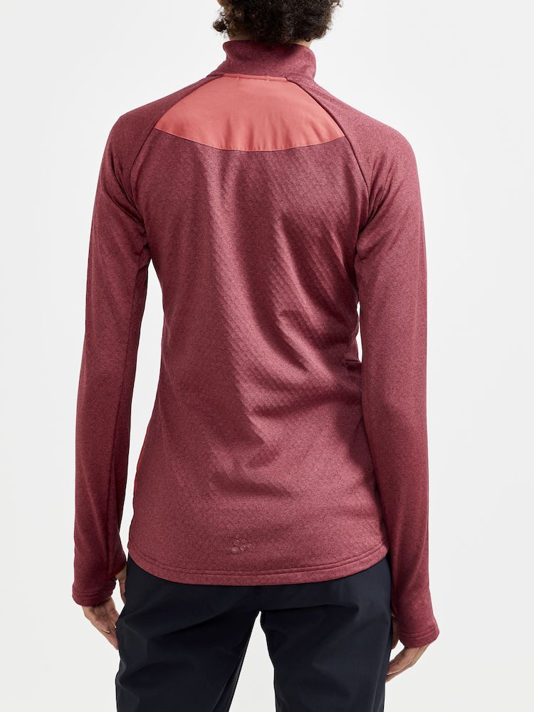 Craft Stehkragenpullover Core Trim Thermal Midlayer w rhuarb