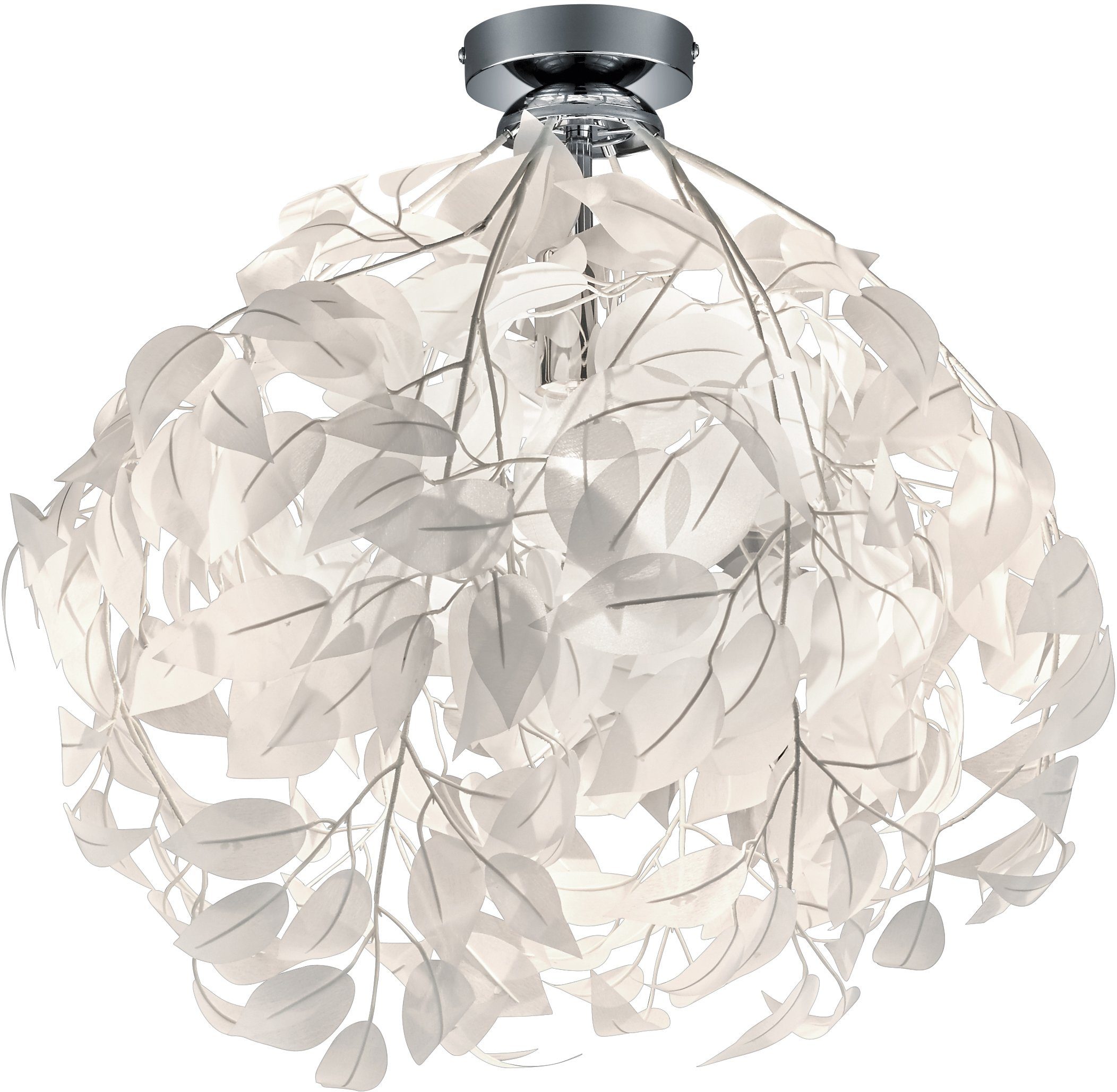 in TRIO Design Blätteroptik mit Ø 38cm, Blätteroptik, E27 Leuchten Deckenleuchte Deckenleuchte Deckenlampe ausgefallenem Leavy, mit