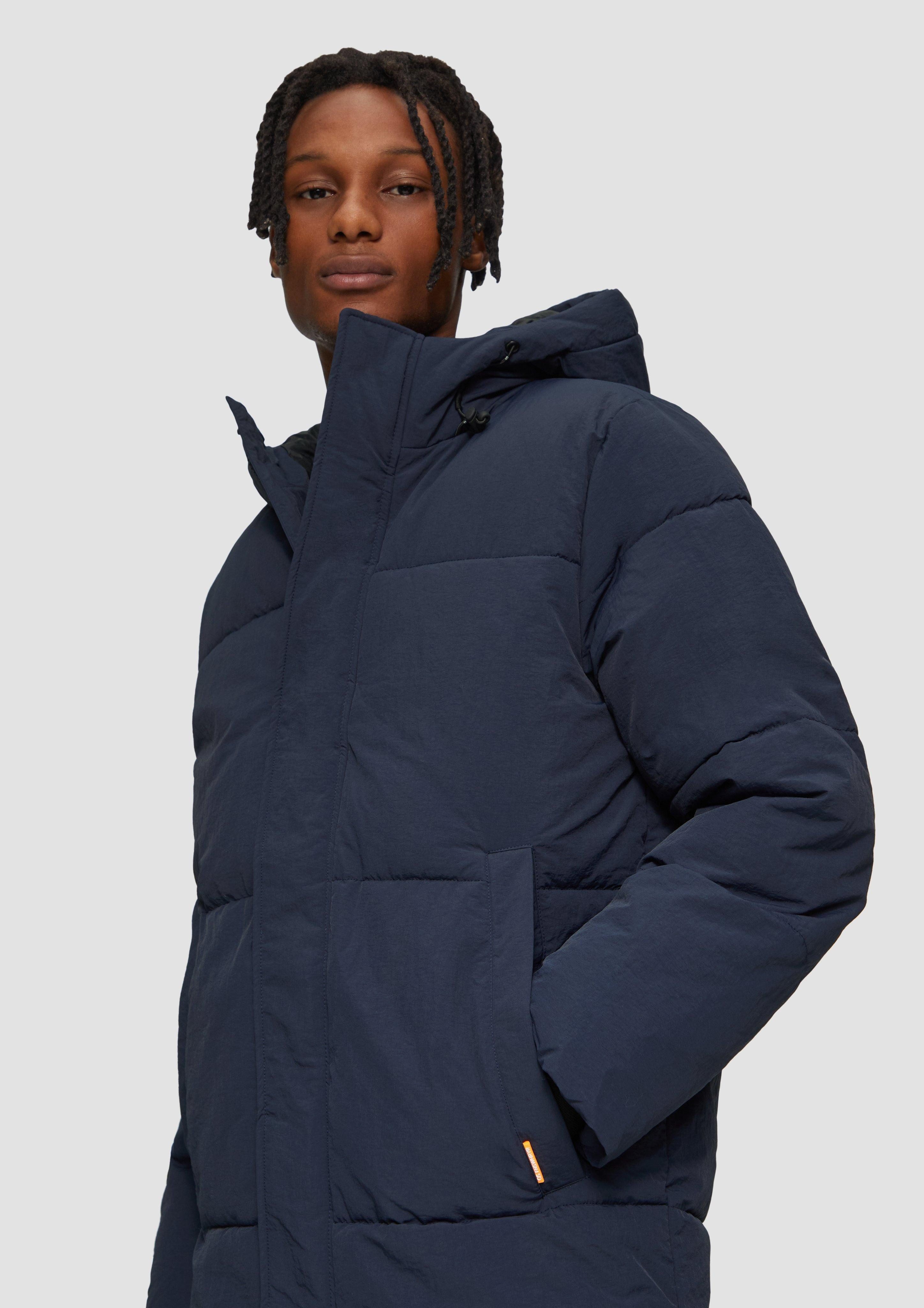 QS Langmantel Gesteppter Outdoor-Mantel mit Kapuze günstig online kaufen
