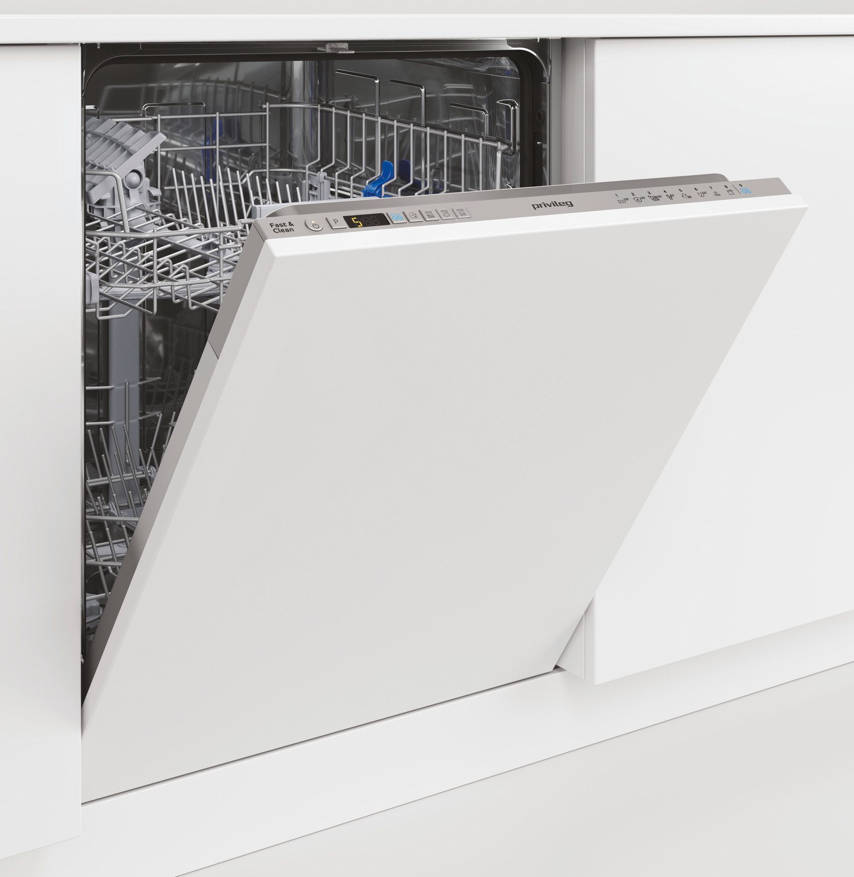 Privileg vollintegrierbarer Geschirrspüler P0I ECO 2D541 S, 14 Maßgedecke, Fast&Clean 28 Min. – das effektive Reinigungsprogramm unter 28 Minuten – Bild 4 von 5