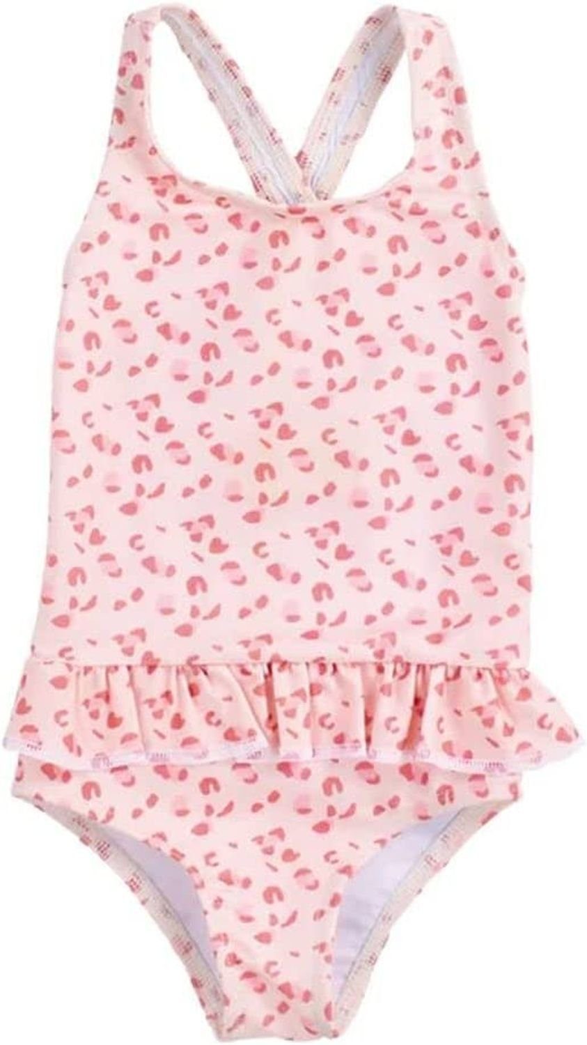 Badeanzug Swim Essentials UV Badeanzug, für Mädchen altrosa Leoparden Muster