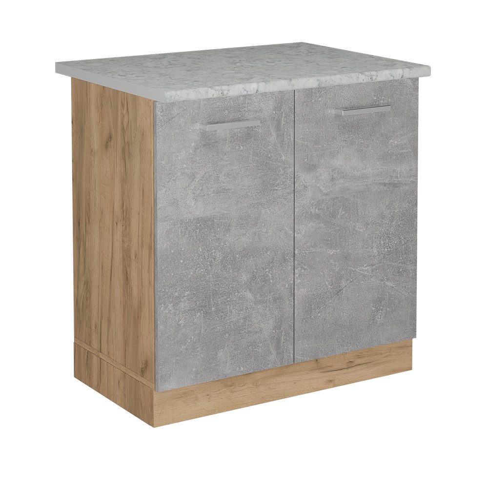 Vicco Spülenunterschrank R-Line, Beton/Goldkraft Eiche, 80 günstig online kaufen