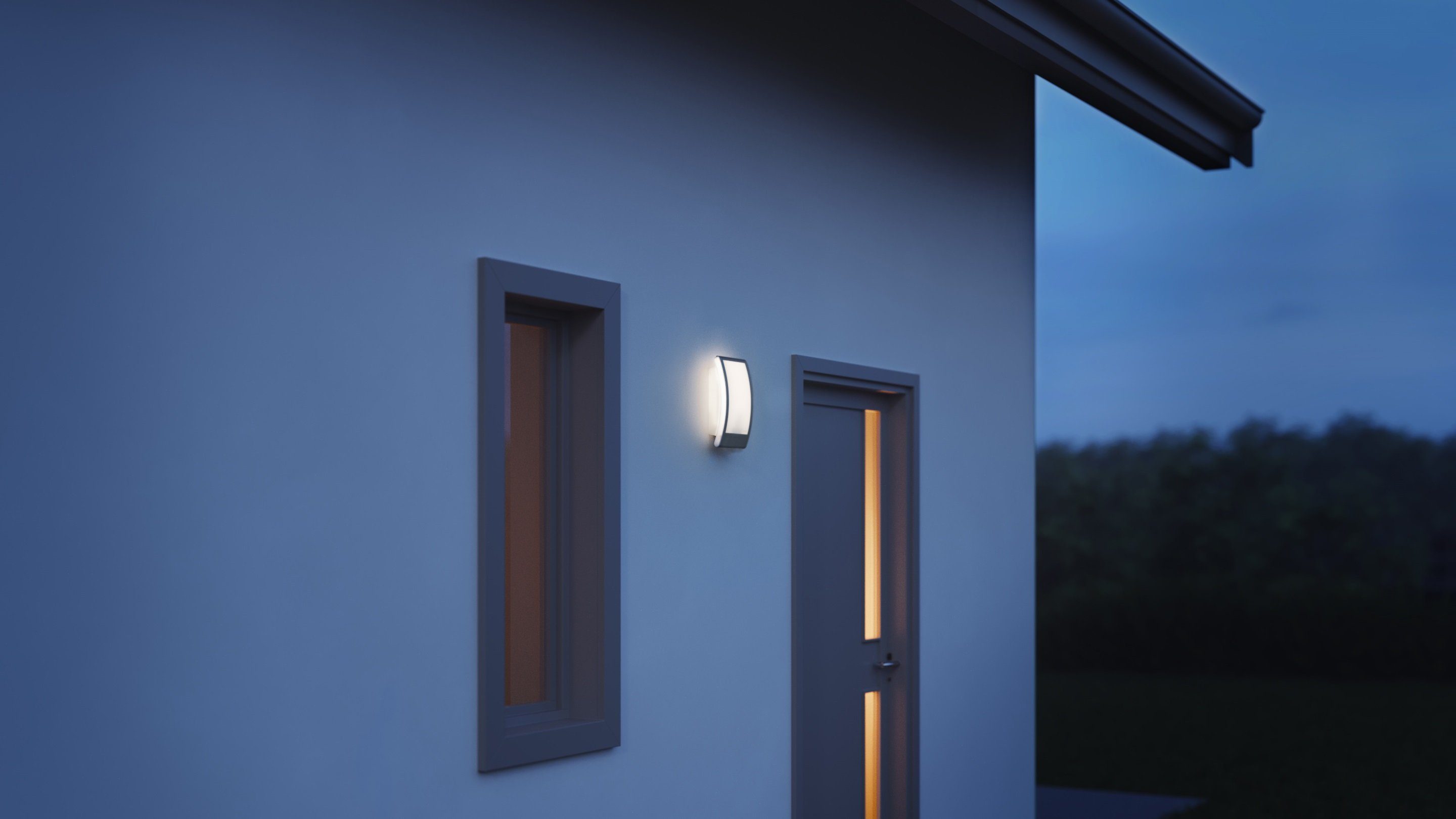 steinel Außen-Wandleuchte L 22, ohne Bewegungsmelder, ohne Leuchtmittel, E27, 60W, LED, Edelstahl