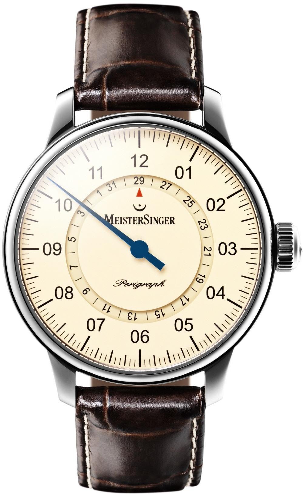 Meistersinger Automatikuhr MeisterSinger Perigraph AM1003 Herren Automatikuhr Zeitloses Design, Zeitloses Design