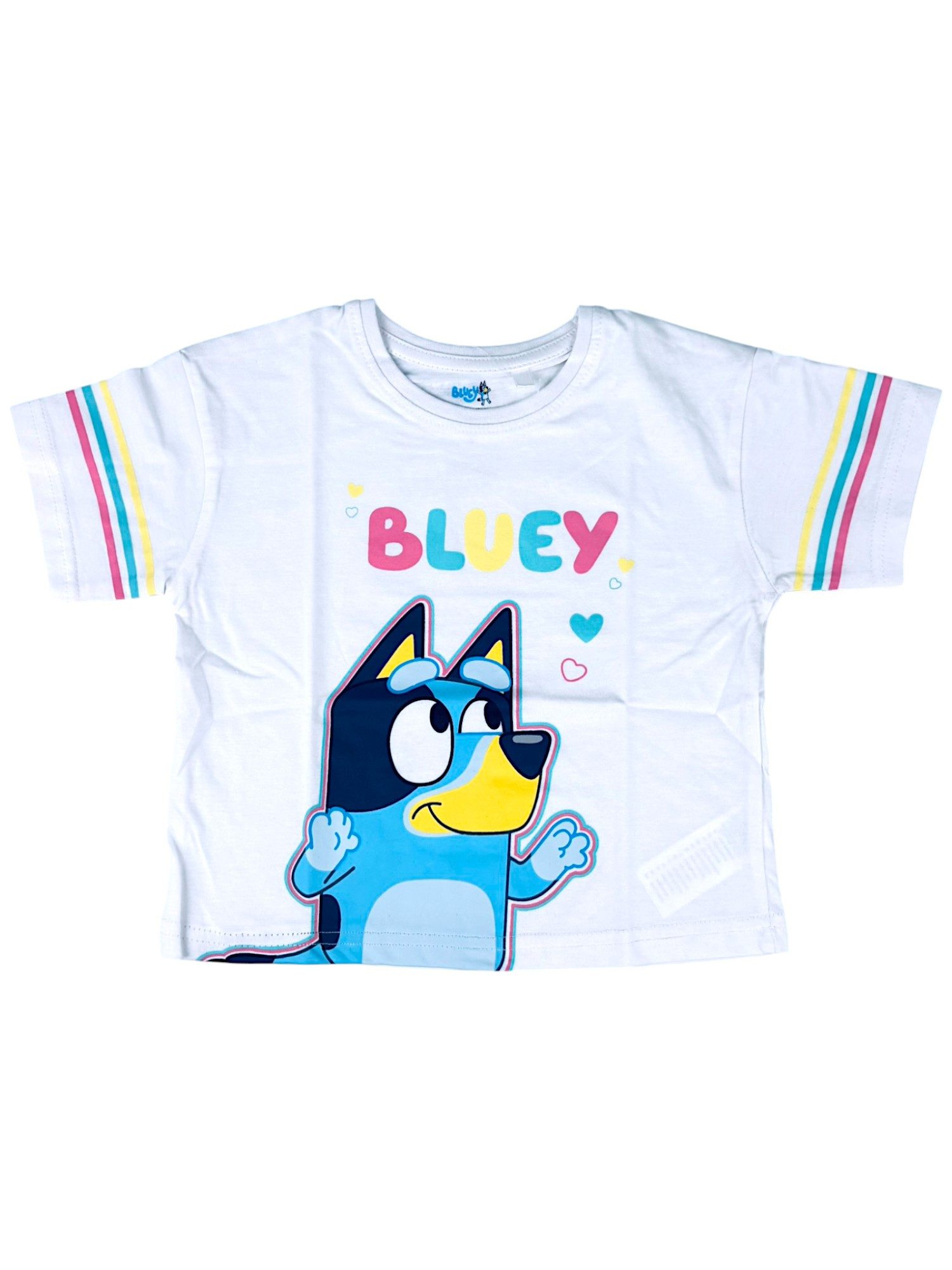 Bluey T-Shirt Bluey Mädchen Jersey Cropped Top aus Baumwolle Gr.92- 116 cm