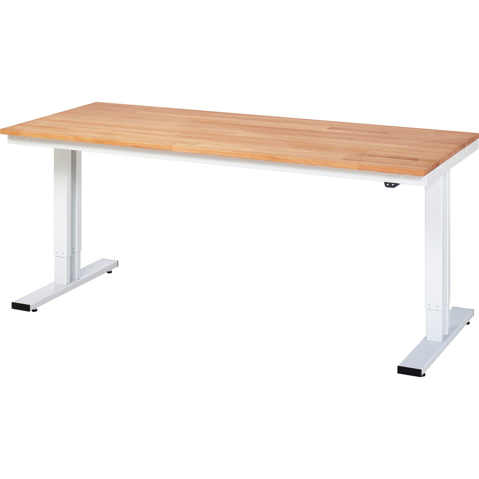 RAU Werkbank Werktisch 2000x800x720-1120mm elektrisch B-Platte 25mm lichtgrau