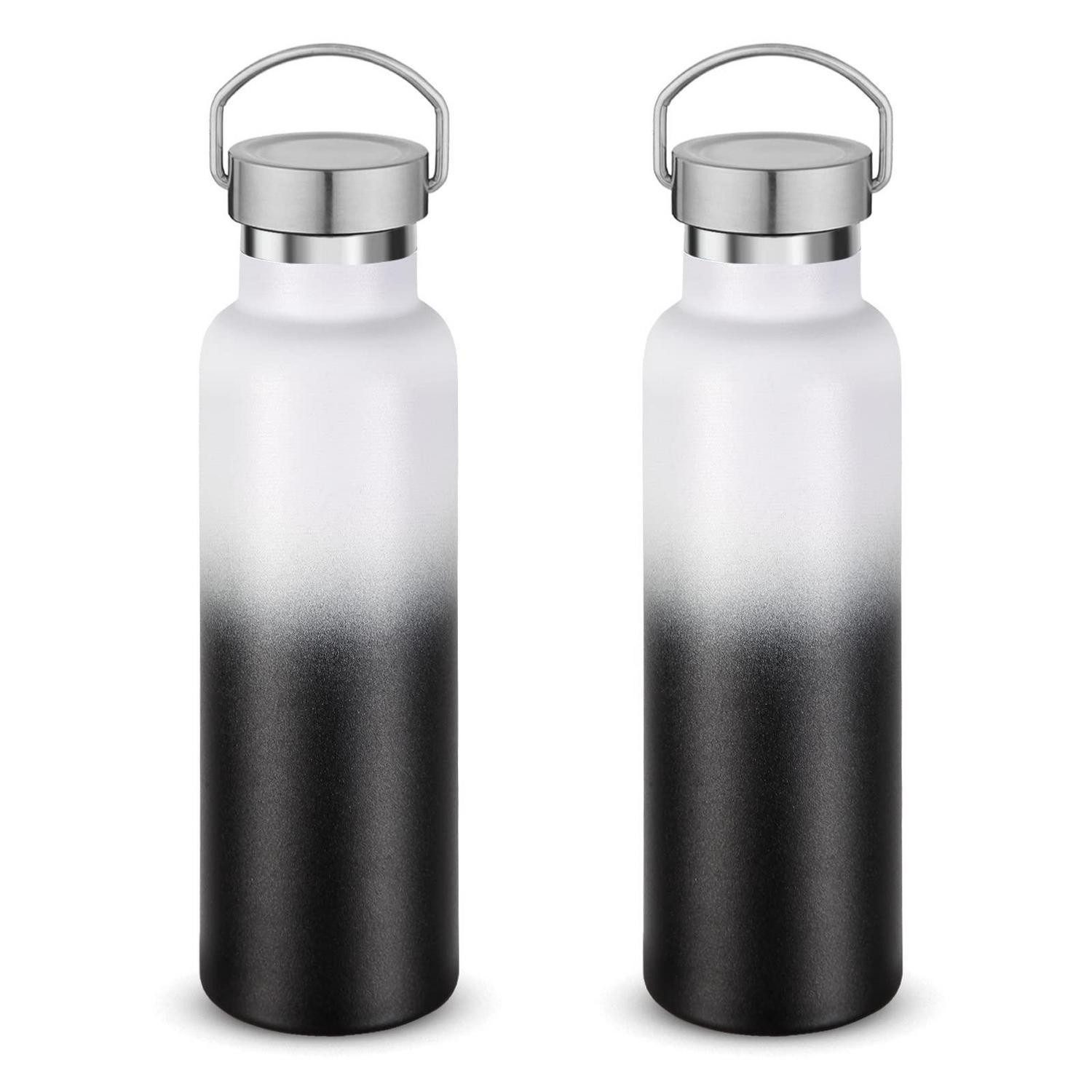 LuxusKollektion Thermoflasche Trinkflasche Edelstahl 2er-Set Thermosflasche