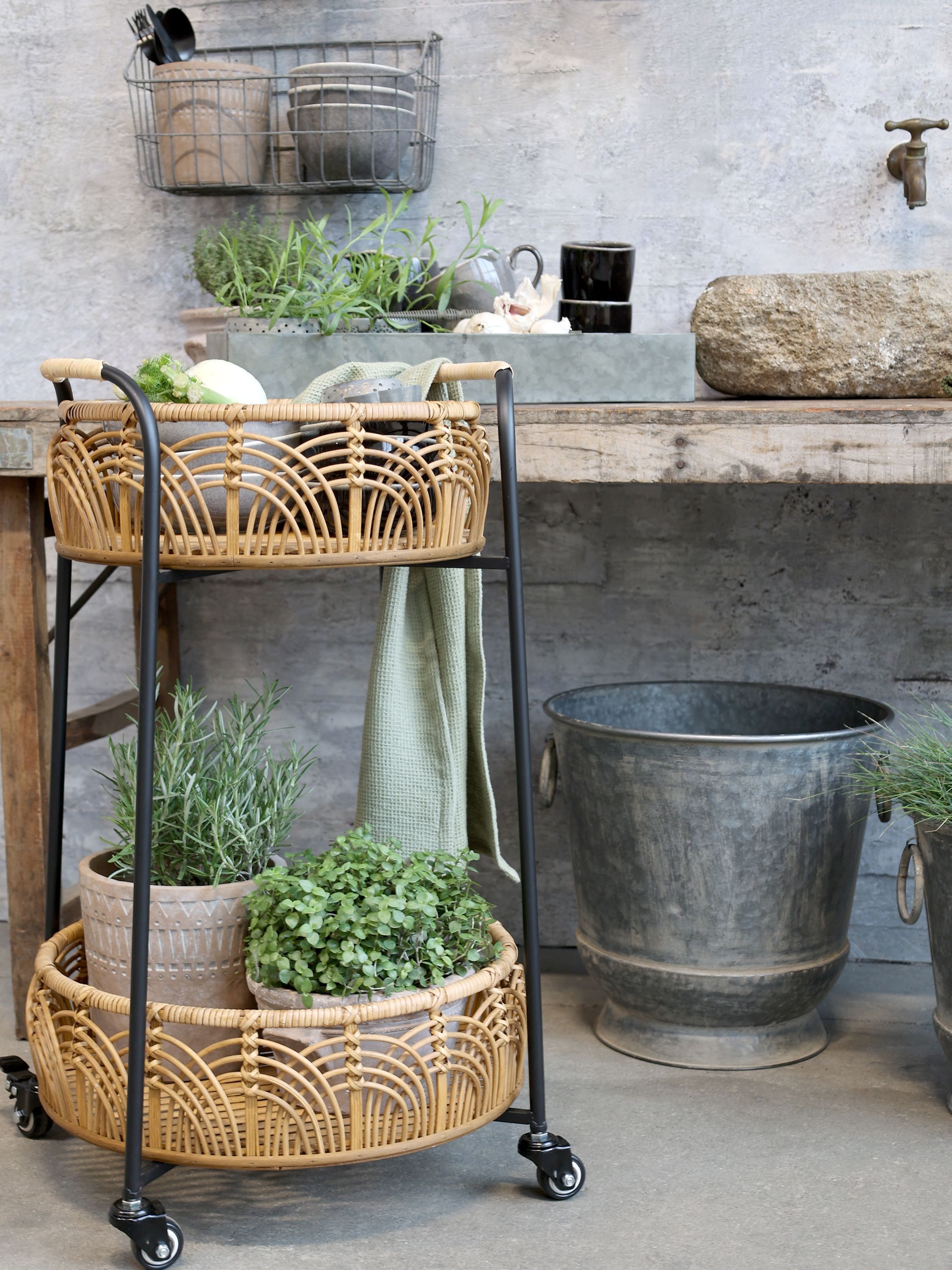 Chic Antique Beistelltisch Chic Antique - Beistelltisch mit Räder Barwagen günstig online kaufen