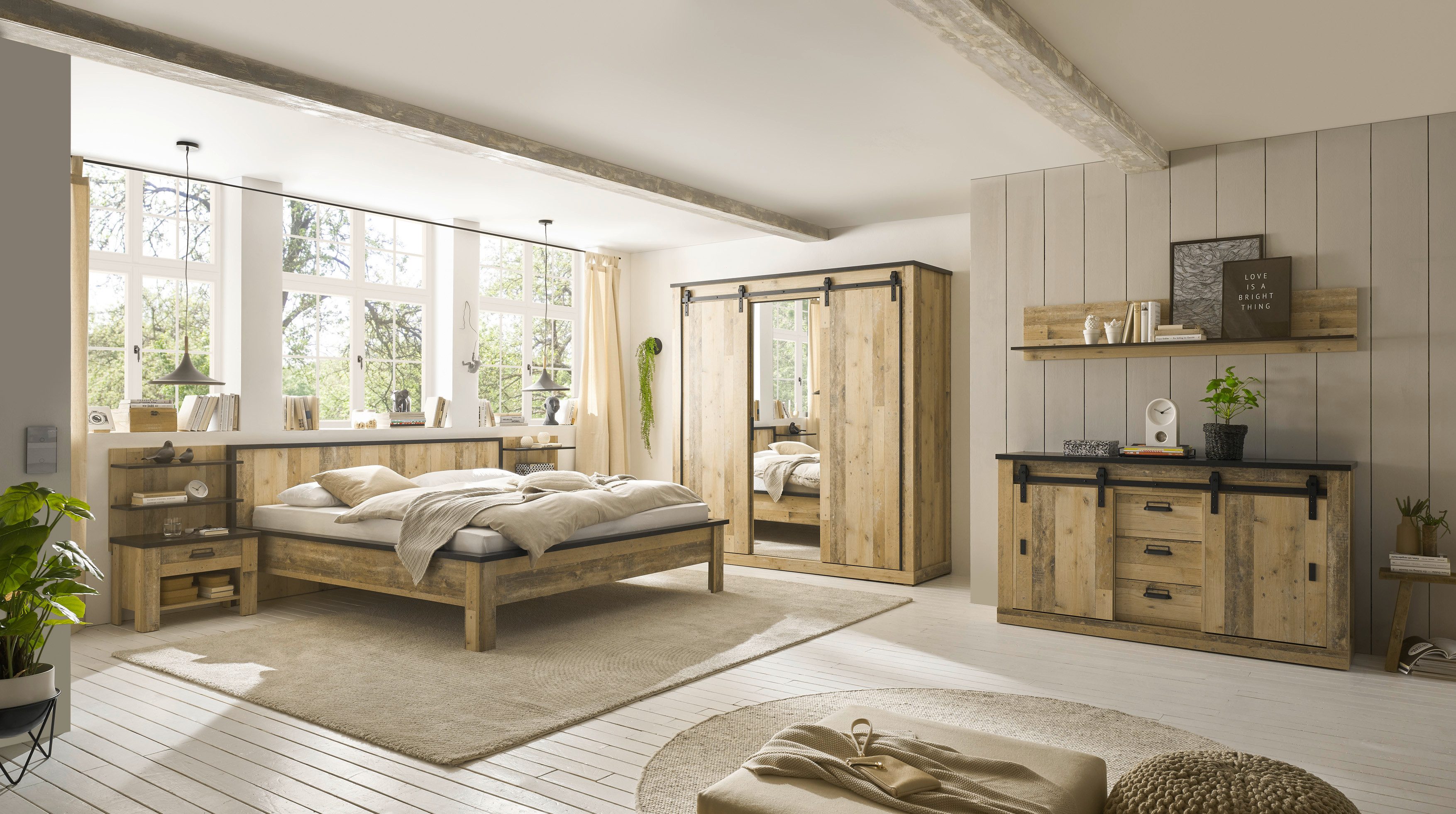 99rooms Schlafzimmer-Set Woodsher, (Set (8-St), Komplett Schlafzimmer), mit viel Stauraum, Soft-Close-Funktion, ohne Matratze & Lattenrost