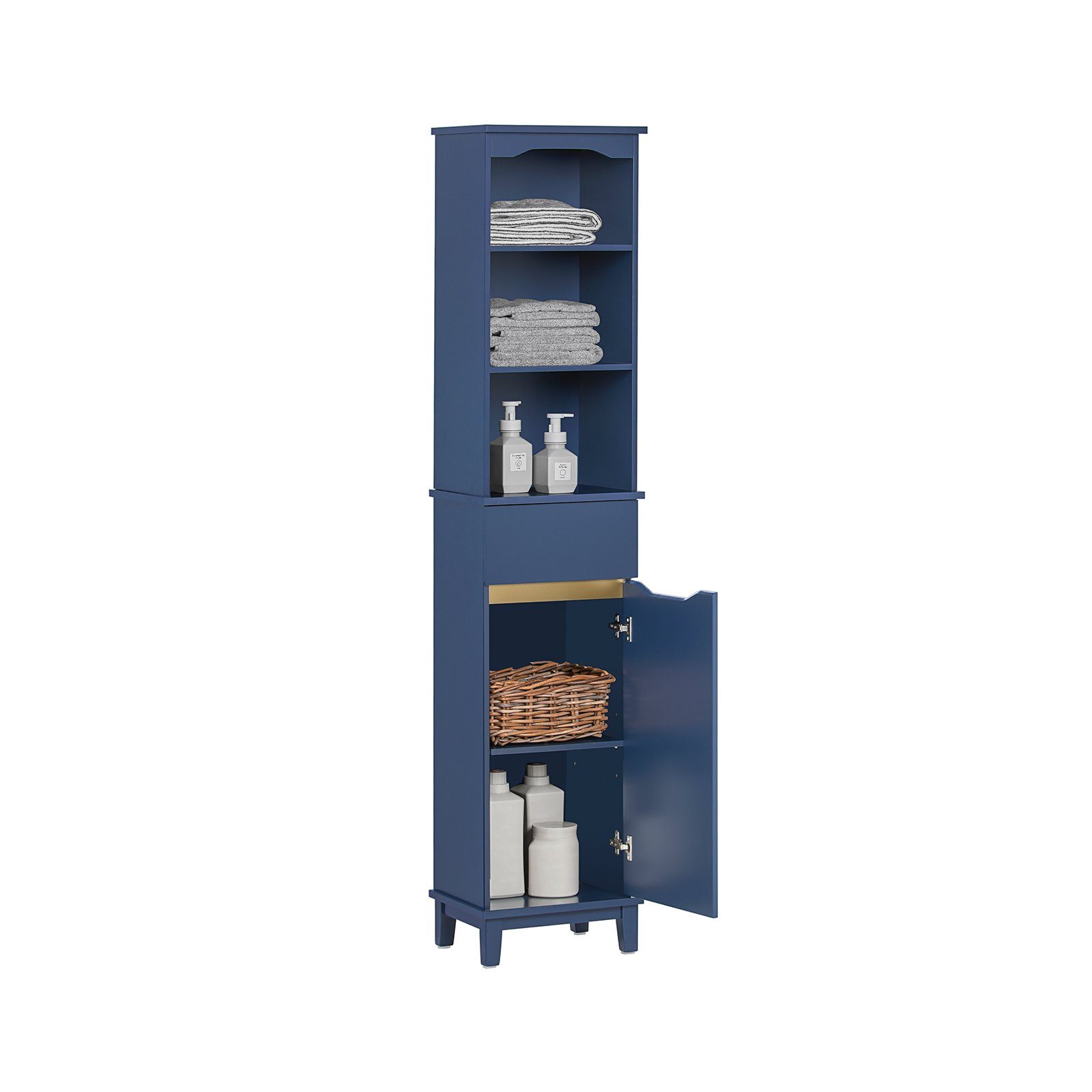 SoBuy Hochschrank BZR112 Badschrank schmal Badregal günstig online kaufen