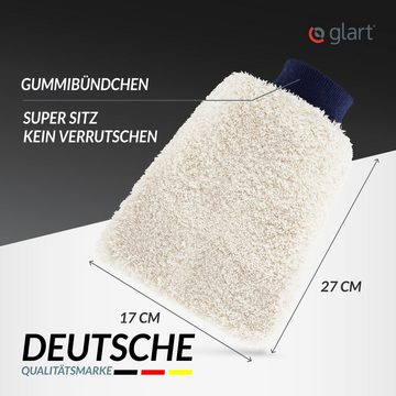 Glart 44WH Mikrofaser Auto Waschhandschuh Premium kratzerfrei saugstark Mikrofasertuch (80% Polyester, 20% Nylon)
