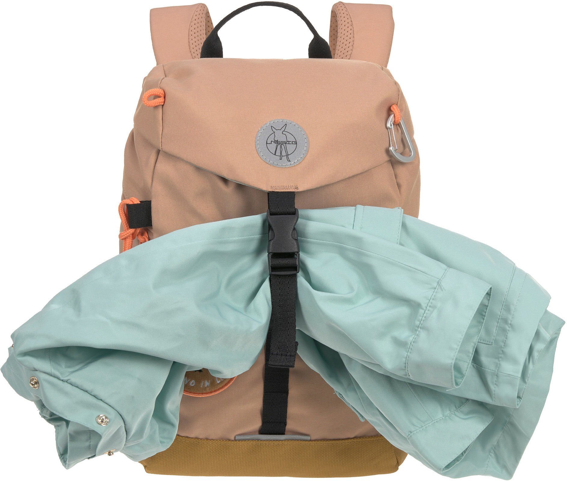 LÄSSIG Kinderrucksack Nature, Mini Outdoor Backpack, Hazelnut, aus recycelten PET-Flaschen