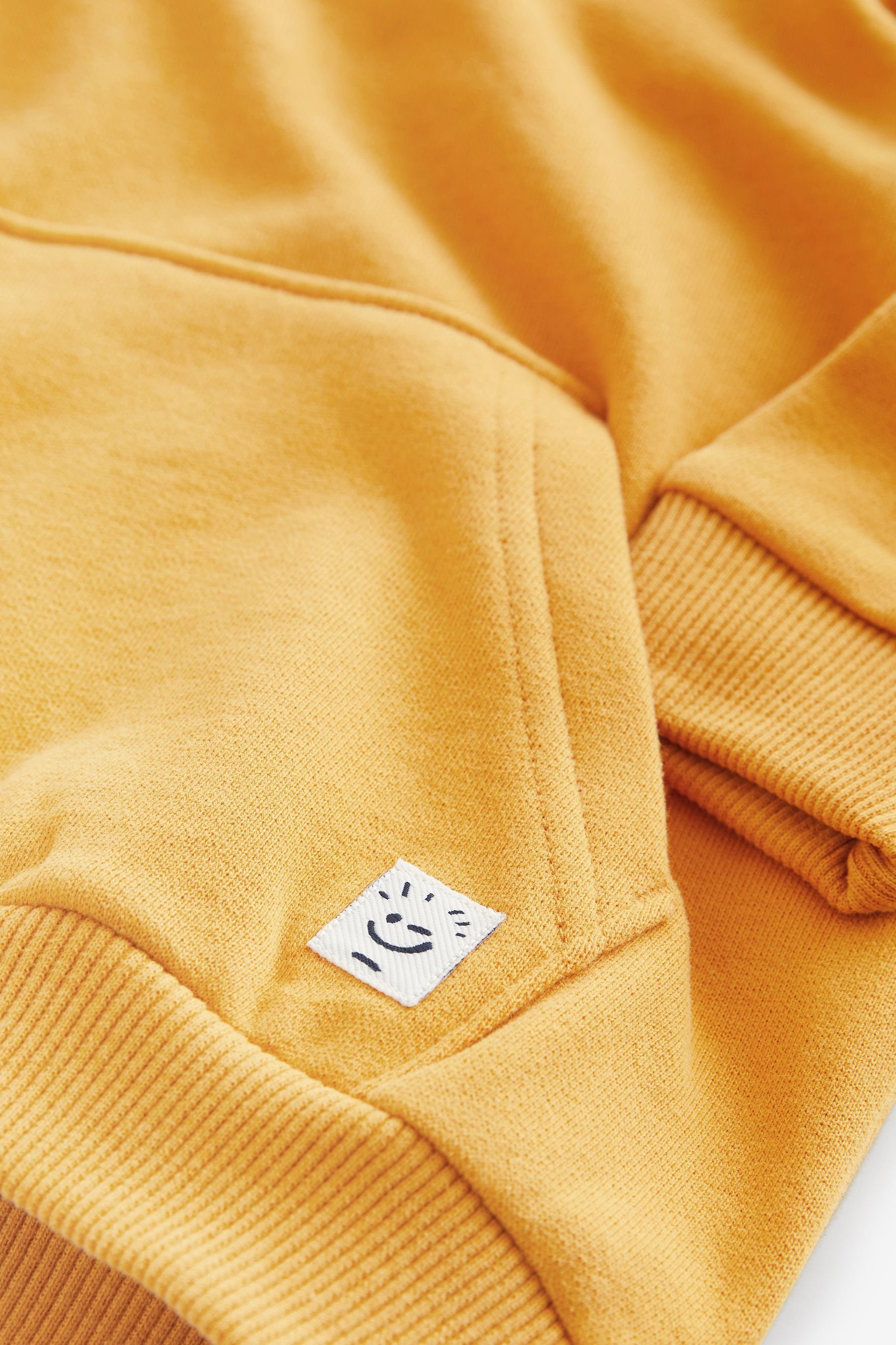 aus Hose Next (1-tlg) Yellow Ochre Jersey Weiche Kapuzensweatshirt