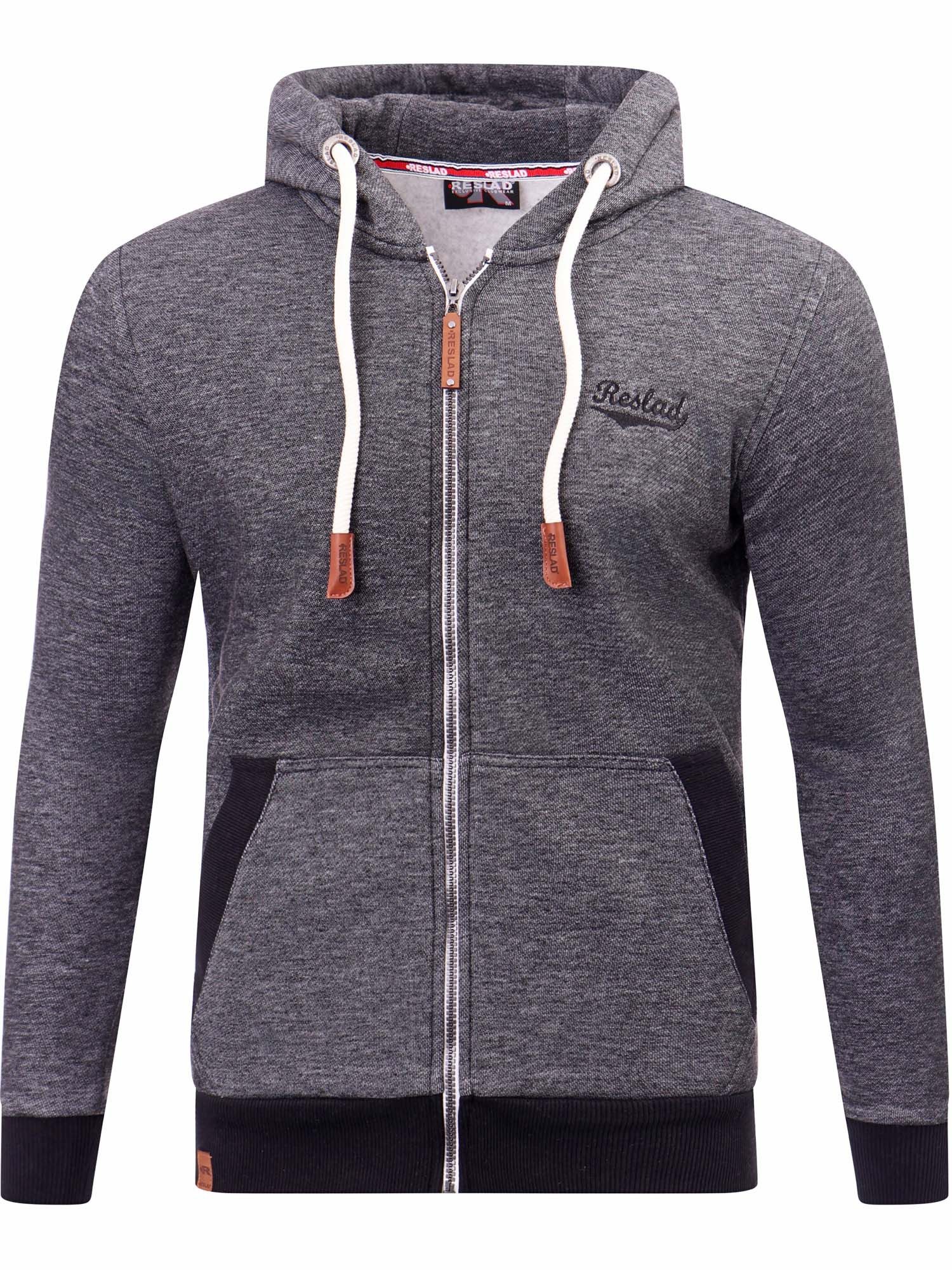 Reslad Sweatjacke Reslad Sweatjacke Herren Zipper Kapuze RS-1270 (1-tlg) Winter-Pullover Kapuzenpullover Sweater Hoodie Pulli Sweatshirt