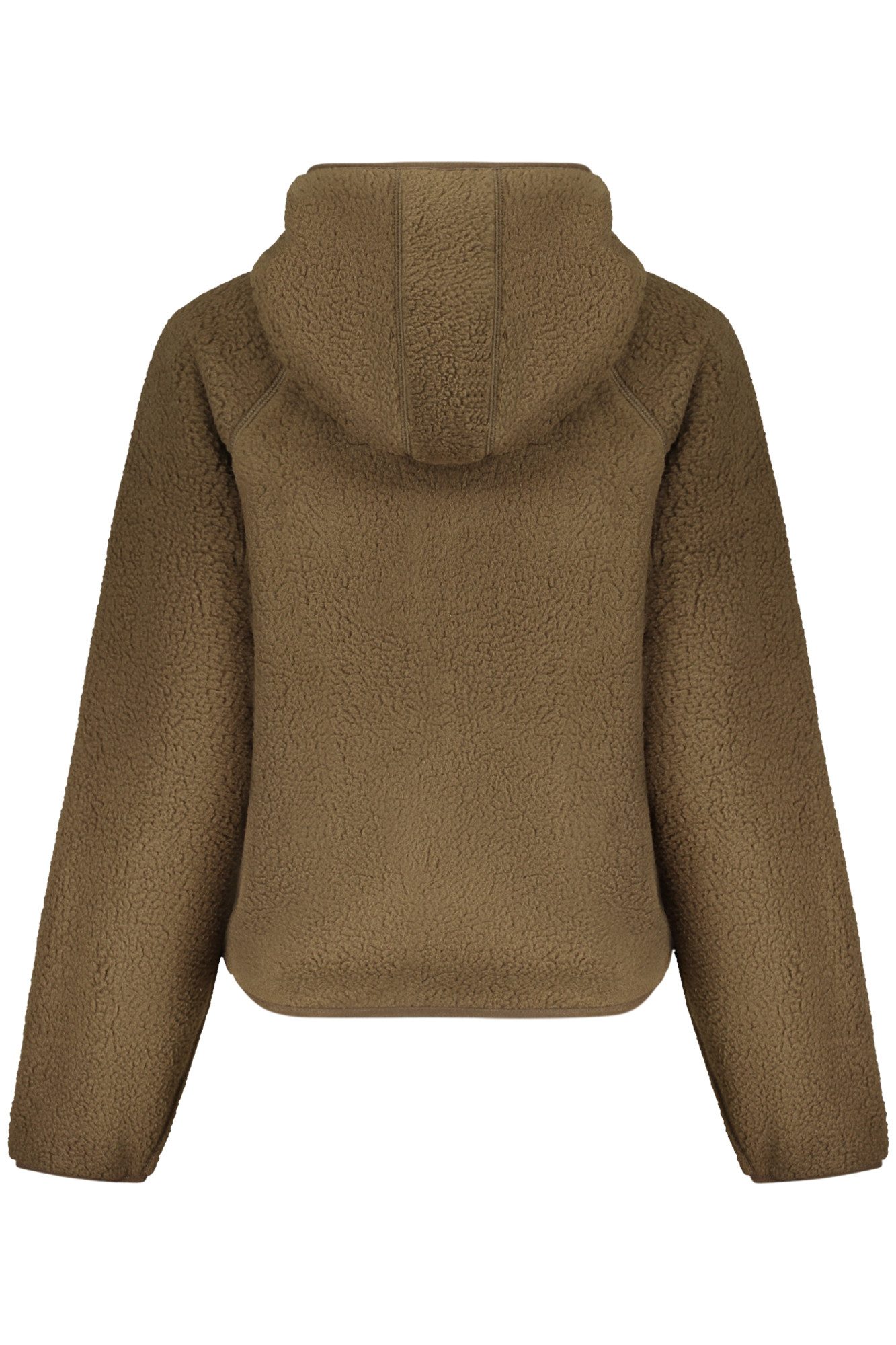 GUESS JEANS Sweatshirt Damen Kapuzenpullover Braun mit Reißverschluss &