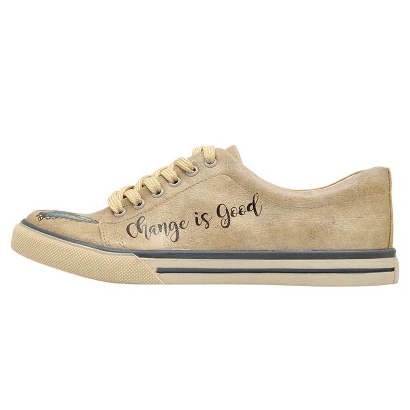 DOGO Classic Schnürsneaker Change Is Good Damen Sneaker Sneaker Handgefertigt