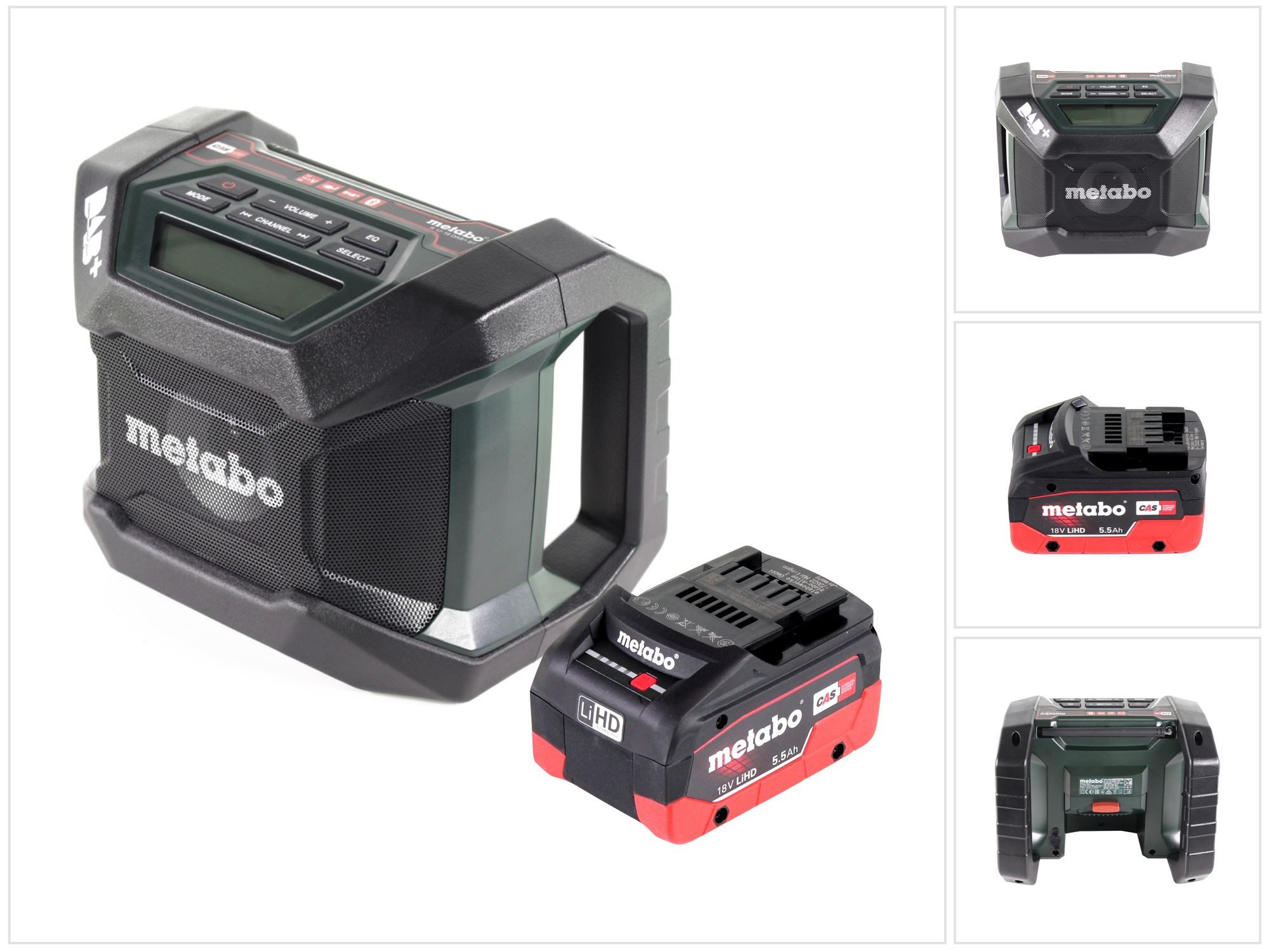 metabo R 12-18 DAB+ BT Akku Baustellenradio 12-18 V DAB+ Bluetooth + 1x Akku Baustellenradio