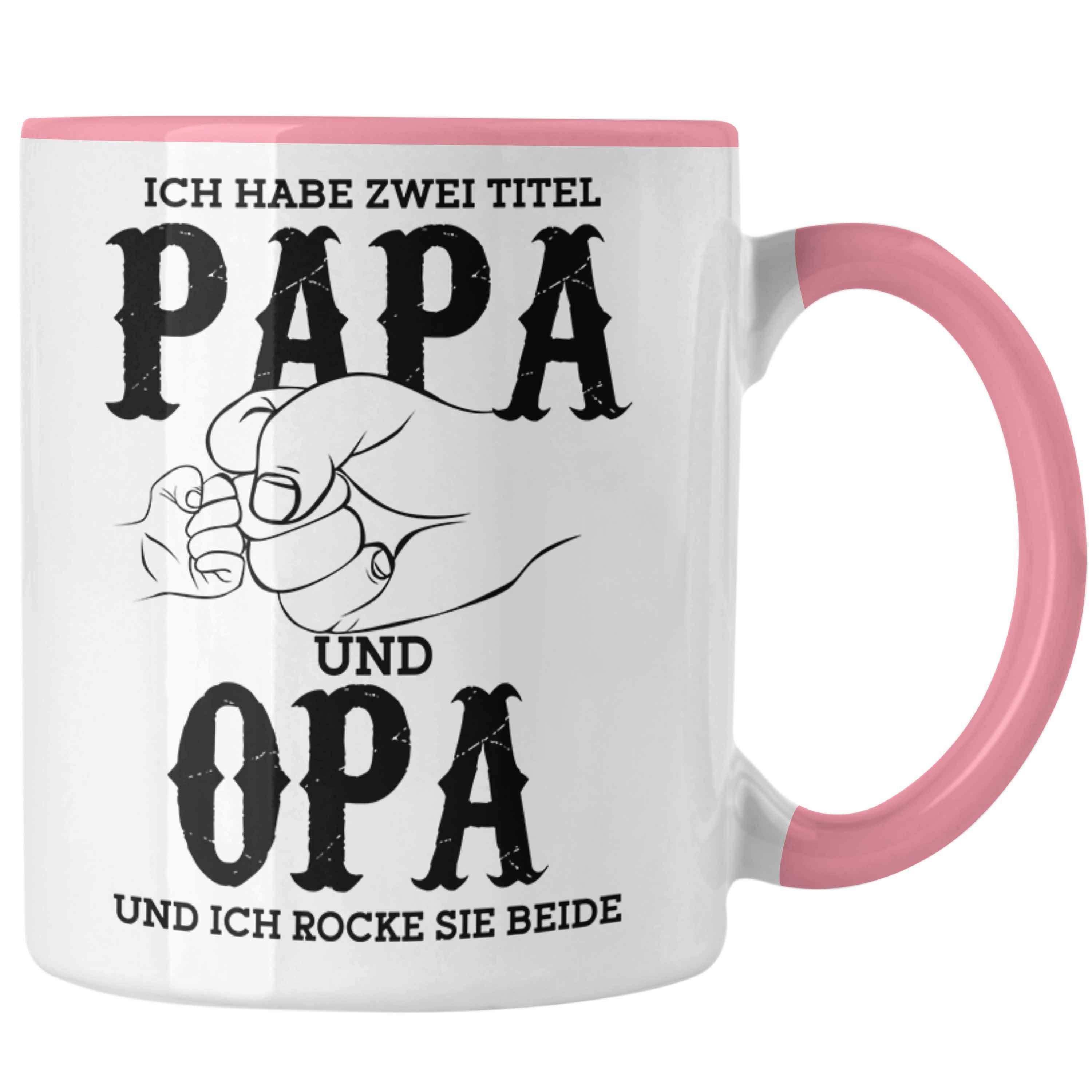 Trendation Tasse Lustige Tasse für Papa und Opa Geschenk zum Vatertag "Papa und Opa Ich