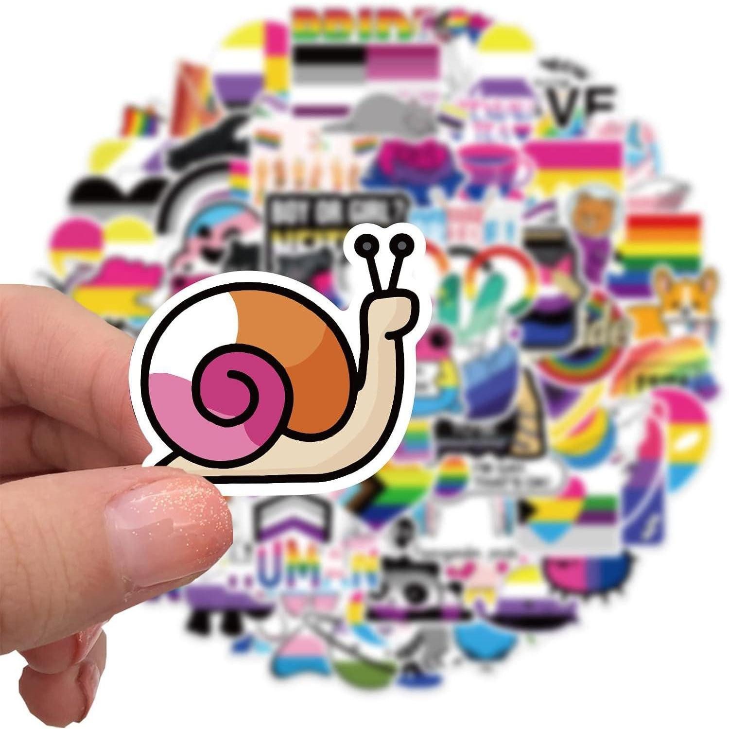LuxusKollektion Aufkleber Regenbogen Aufkleber Set LGBT 100er Vinyl wasserdicht