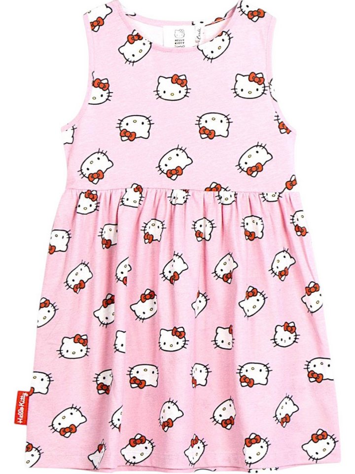 Cerdá Sommerkleid Hello Kitty - All-over-Print Mädchen Jerseykleid Gr. 110-158 cm