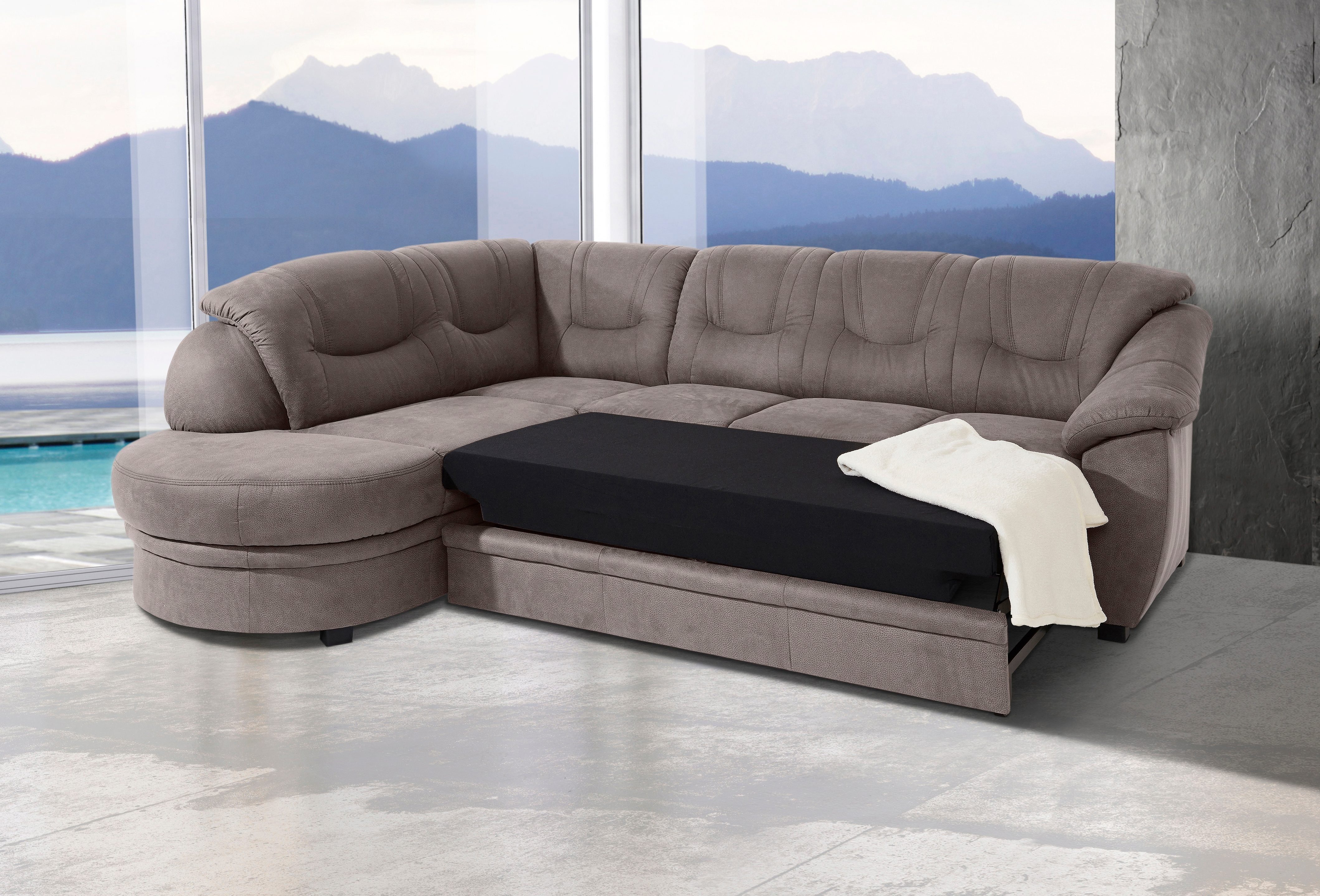 sit&more Ecksofa "Bellevue L-Form", wahlweise mit Bettfunktion günstig online kaufen