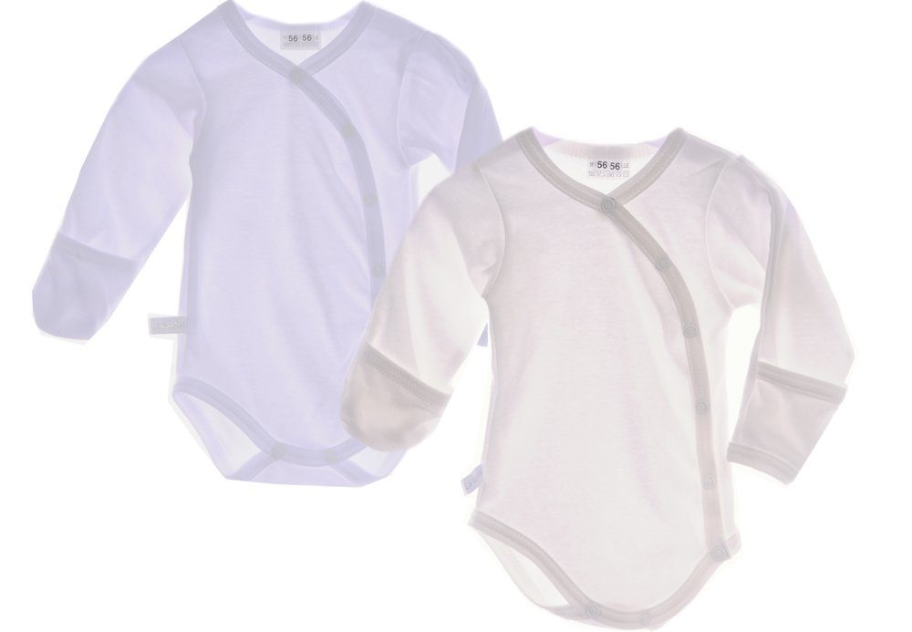 La Bortini Body Wickelbodys 2er Pack weiß und creme Body Wickelbody mit Kratzschutz