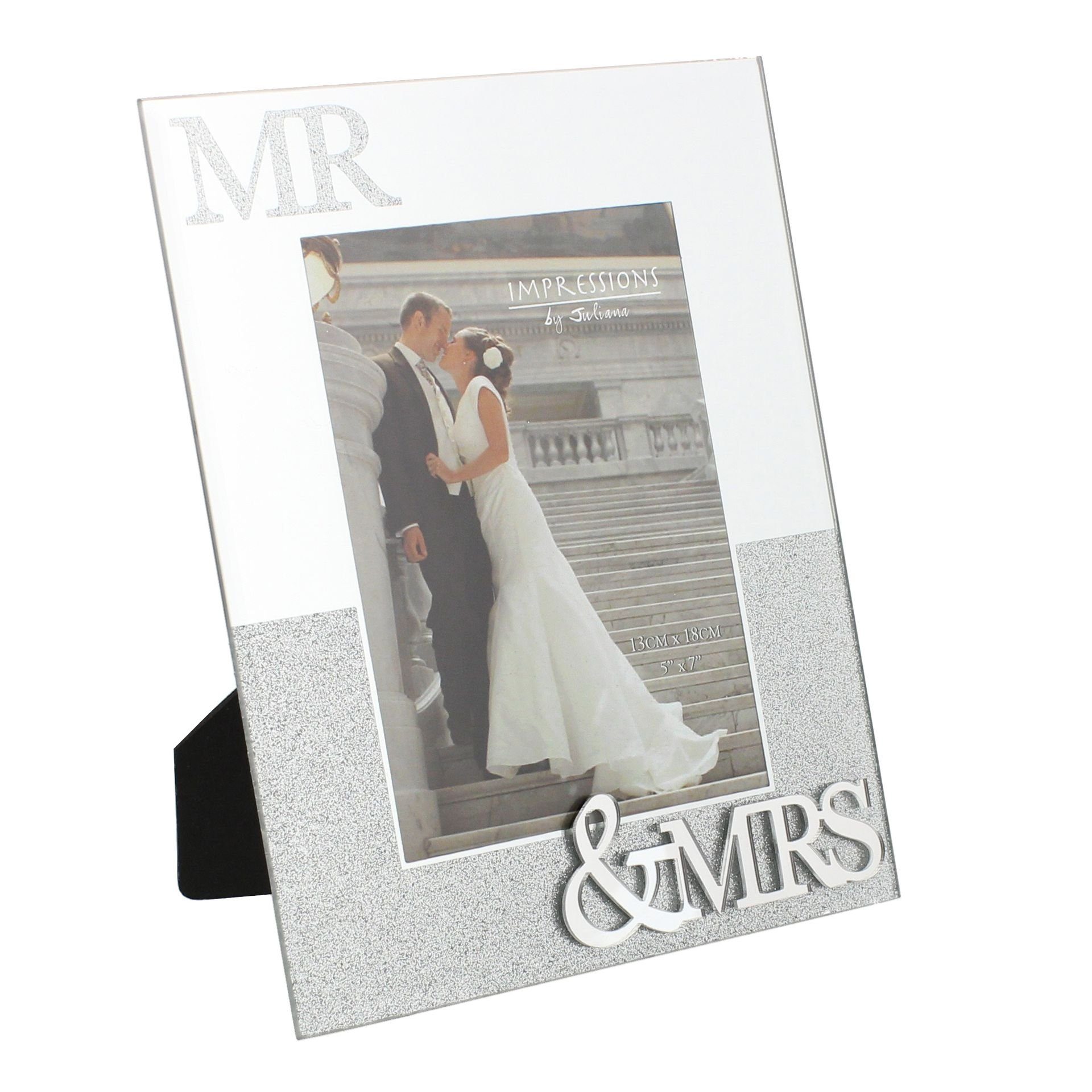Bilderrahmen Bilderrahmen mit Glitzer Mr & Mrs, für 1 Bilder günstig online kaufen