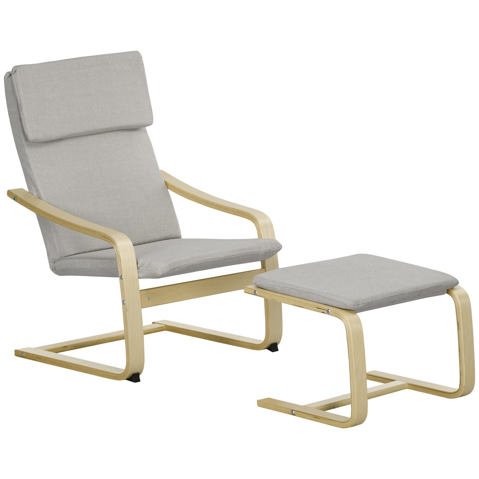 HOMCOM Relaxsessel Schwingsessel mit Fußhocker, Armlehne günstig online kaufen