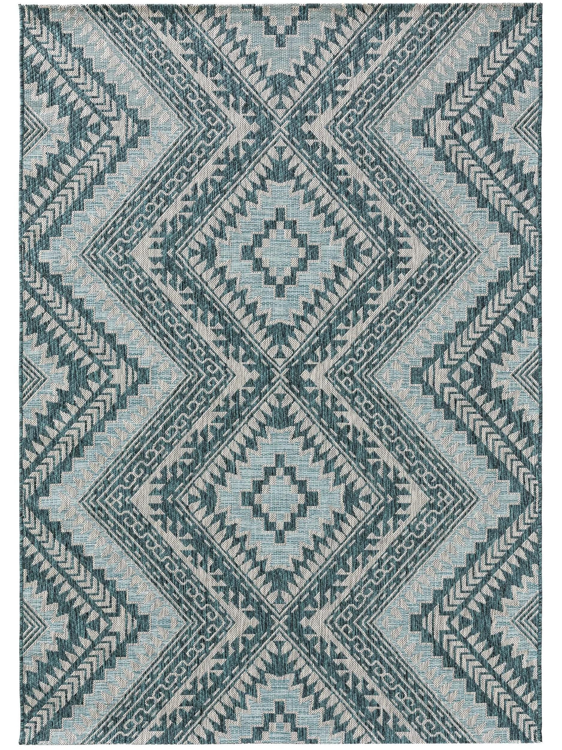 benuta Outdoorteppich Cleo, rechteckig, Höhe: 5 mm, Teppich Wohnzimmer, Schlafzimmer, Esszimmer, Flur, Kunstfaser, Cozy