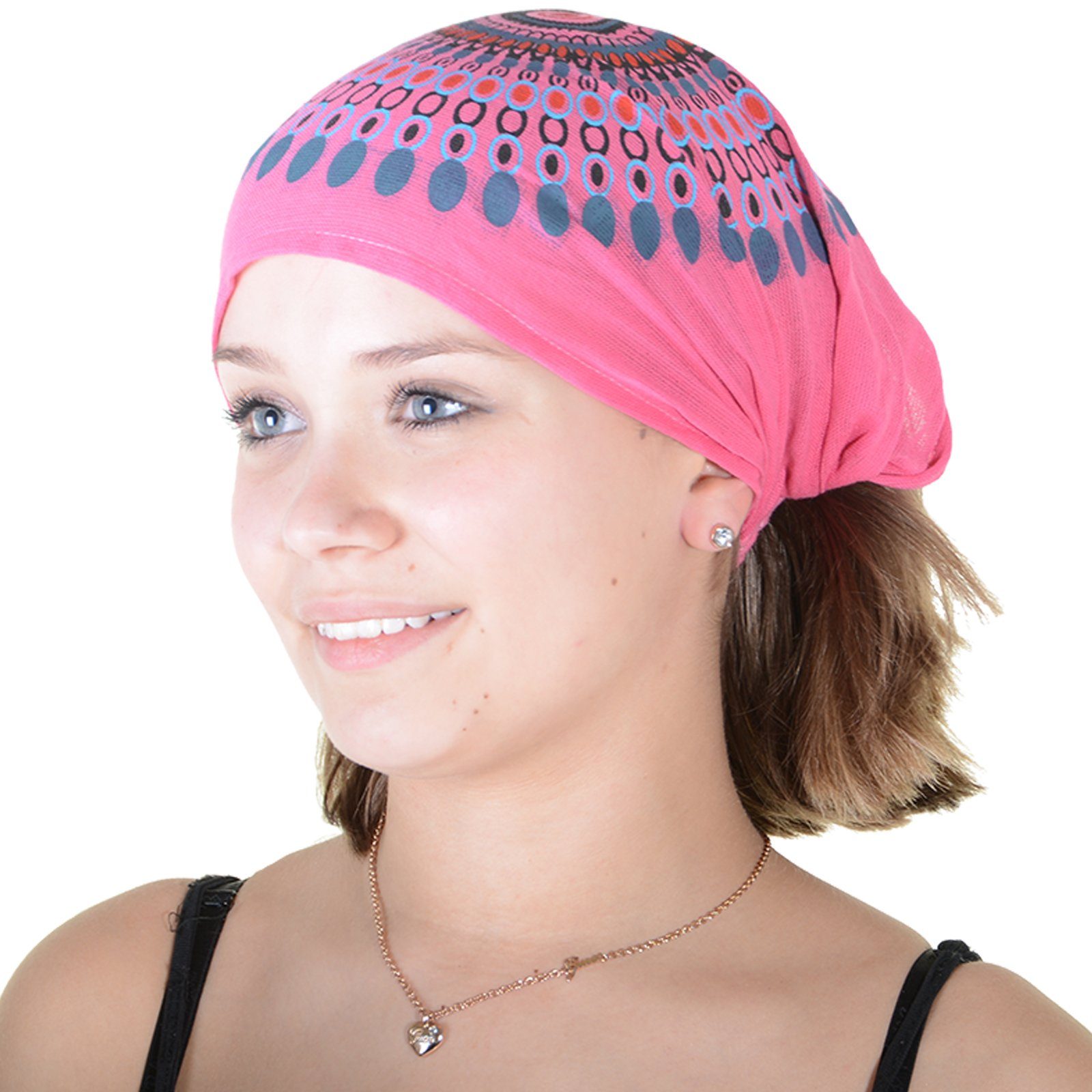 Haarband UND Stirnband Pink und Hippie Haarband MAGIE Kopftuch Stirnband Magie Kunst Mandala KUNST