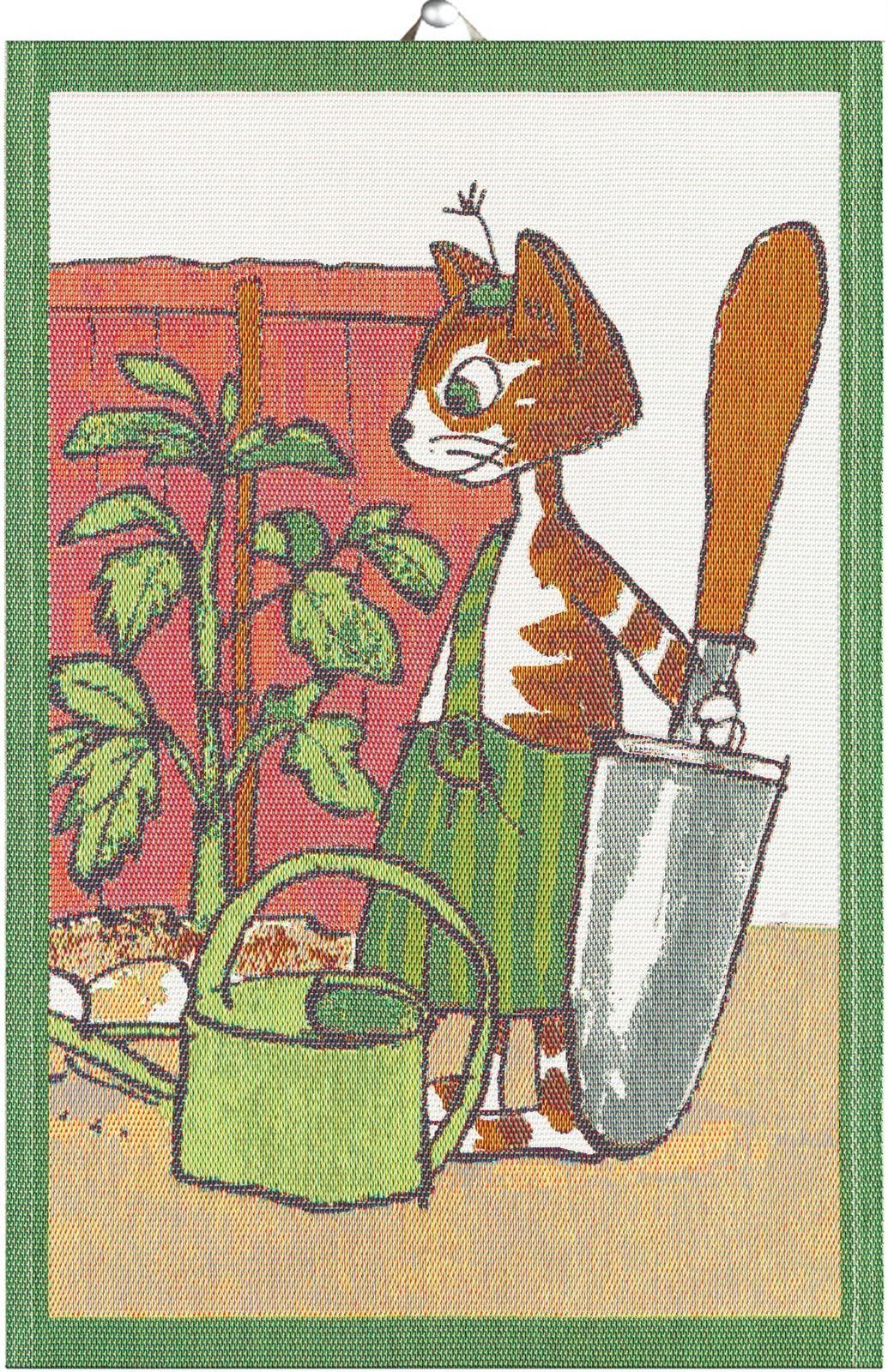 Ekelund Geschirrtuch Geschirrtuch Trädgårdsmästare 40x60 cm, (1-tlg., 1 x Geschirrtuch), Pixel gewebt (6-farbig)