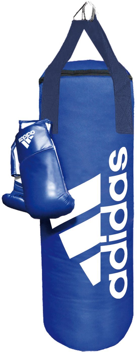 mit Kit adidas Boxhandschuhen) Boxsack Corner Blue 2-tlg., Performance Boxing (Set,