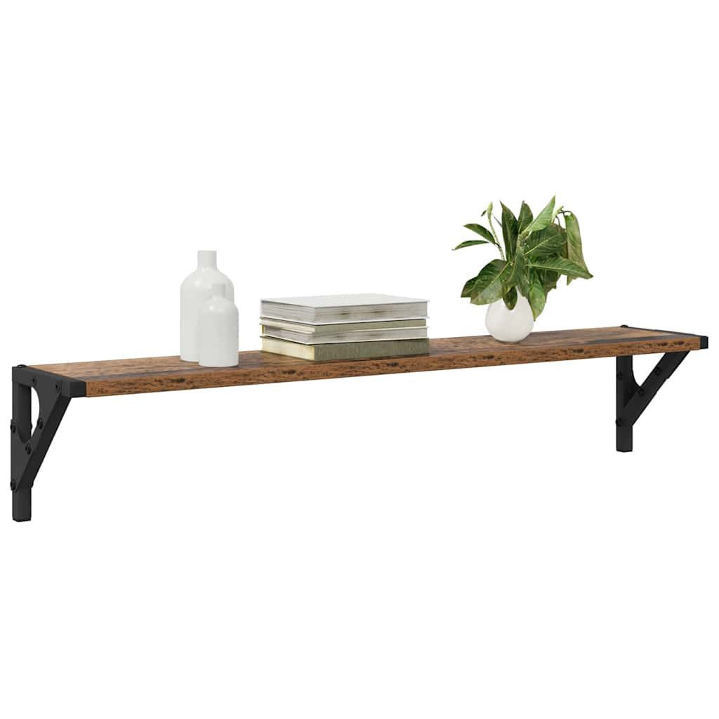 vidaXL Regal Wandregale 2 pcs Altholz 80 x 15 x 15,5 cm Holzwerkstoff, 2-tl günstig online kaufen