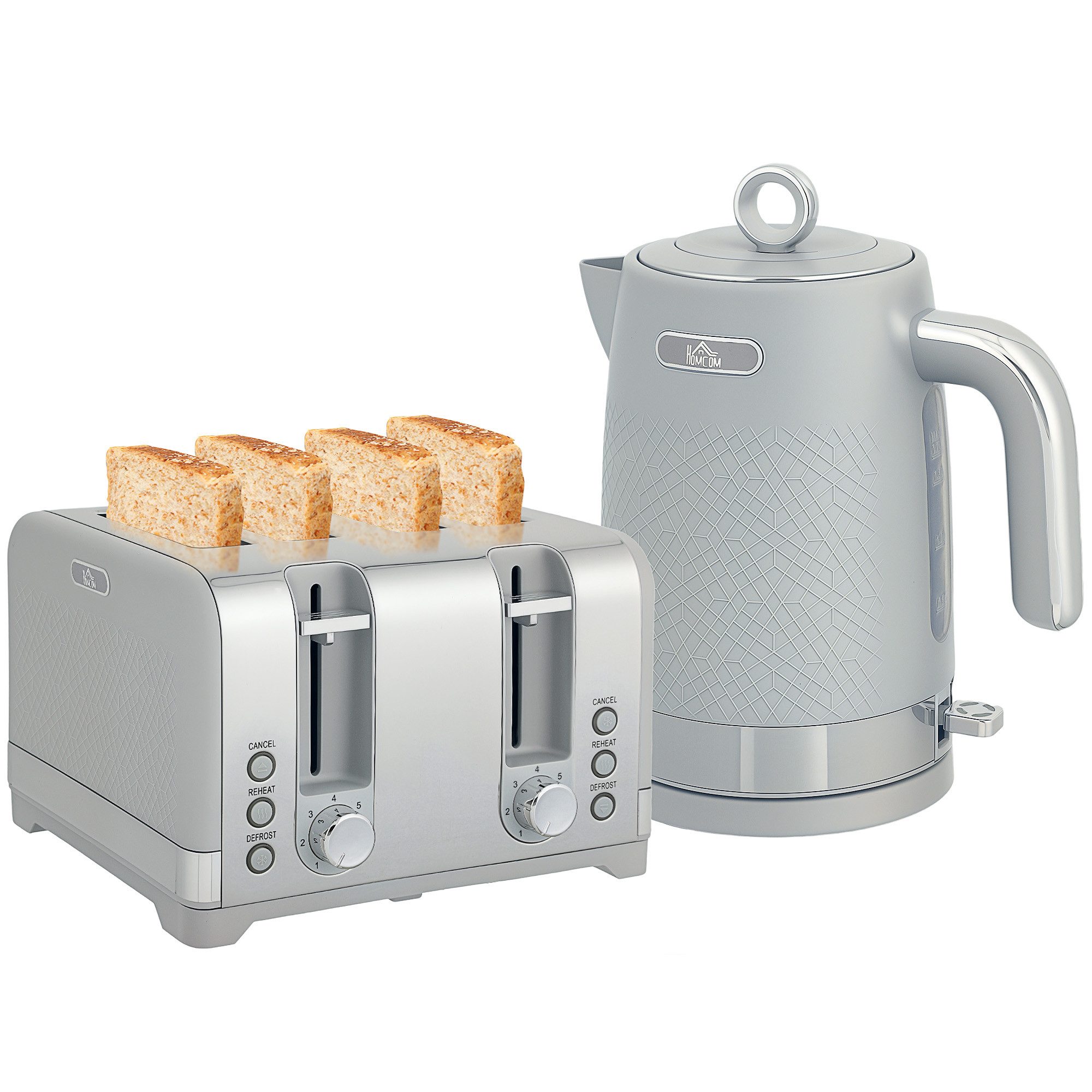Wasserkocher - und Toaster-Set, 1,7L 2200W Schnellkoch-Wasserkocher