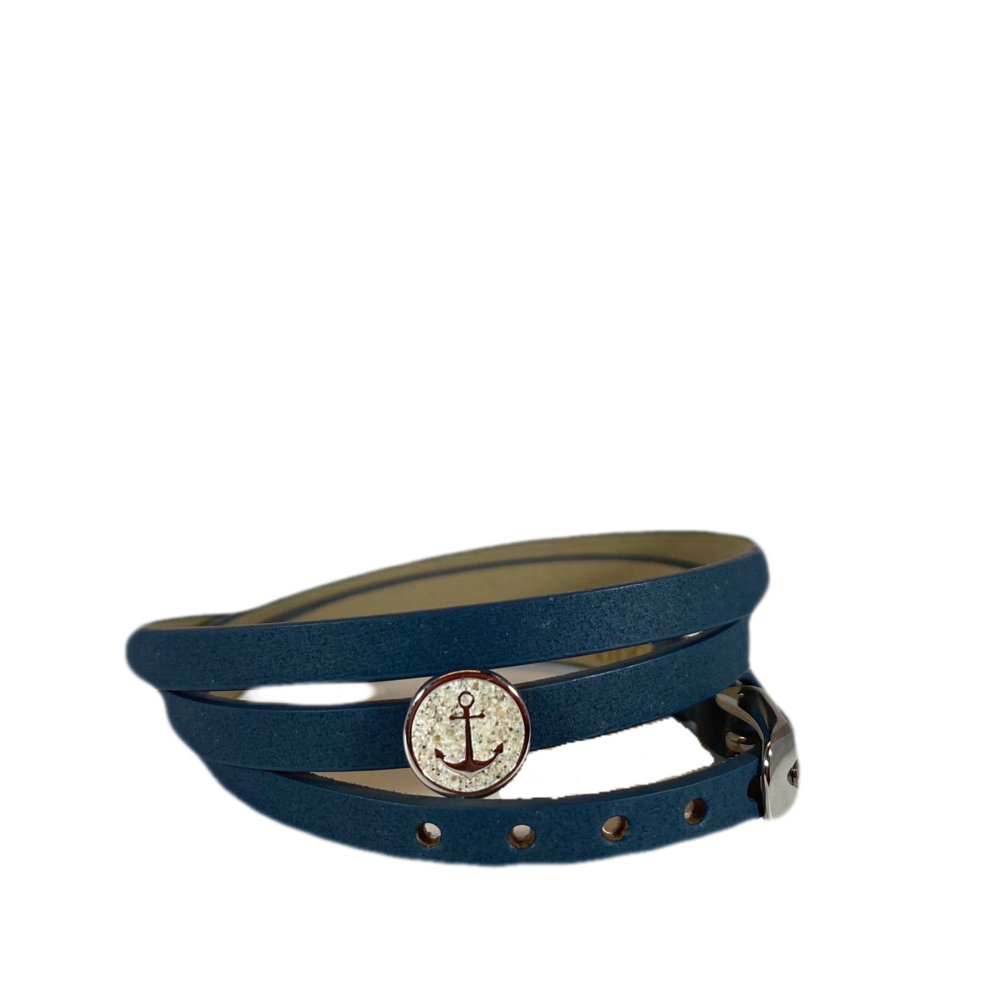 Armband DUR Schmuck: Armband, Lederarmband grau mit Sandelement, A1650