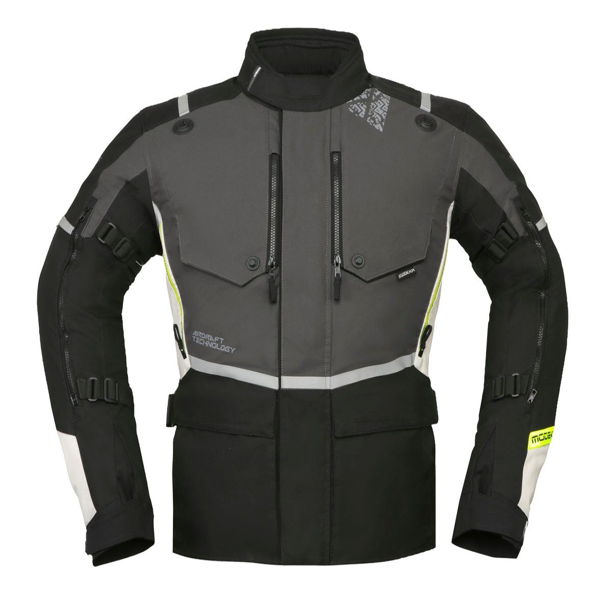 Modeka Motorradjacke Modeka Trohn Textiljacke dunkelgrau / hellgrau