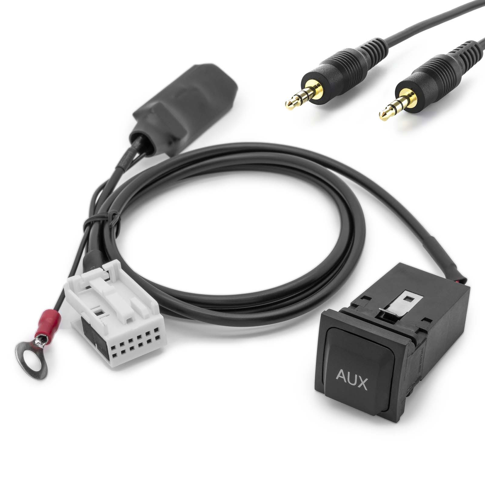 AUX IN Adapter Kabel Einbau Buchse passend für RCD 200 210 300 310 500 KFZ-Adapter