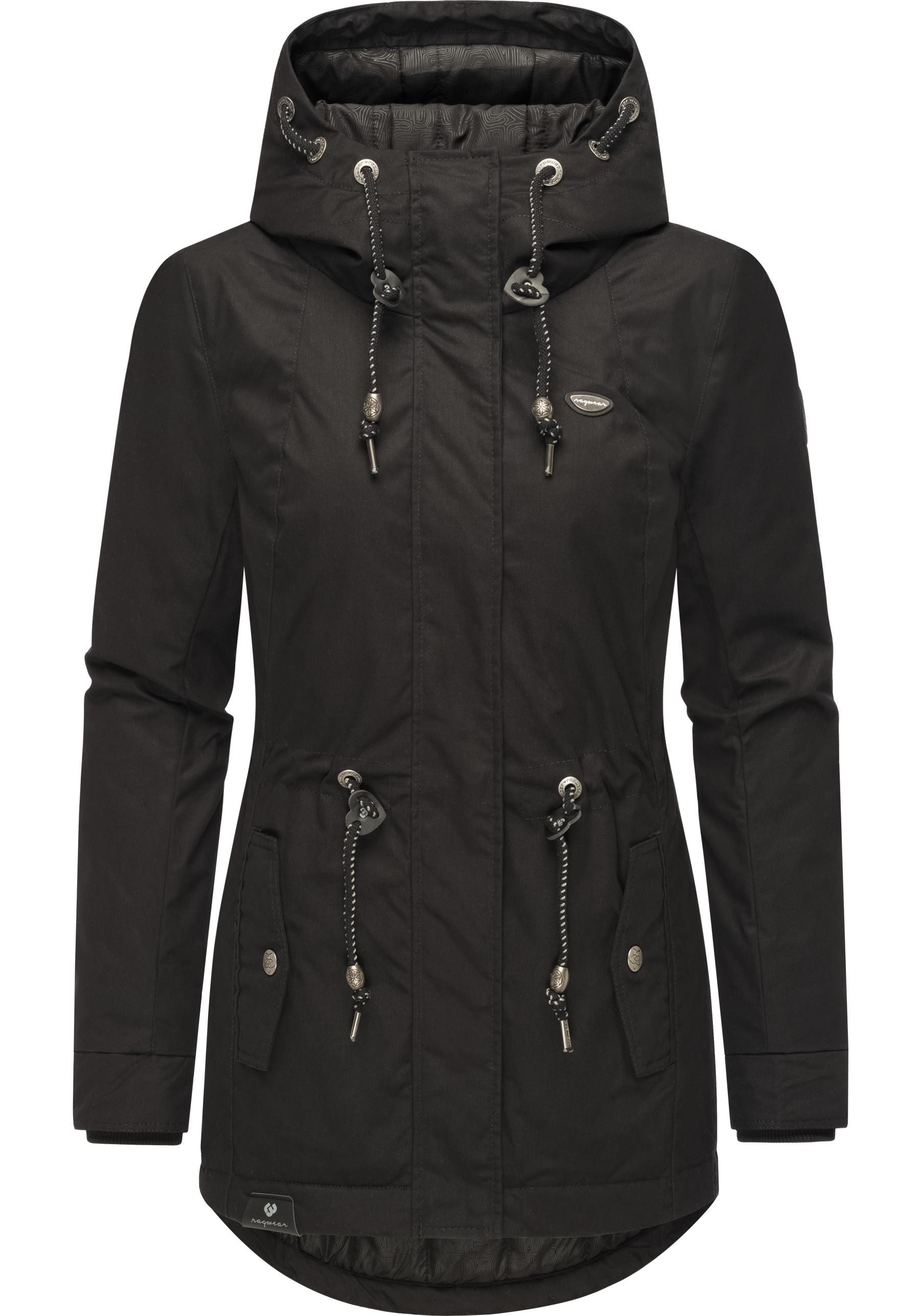 Ragwear Winterjacke Monadis Black Label stylischer Winterparka für die kalte Jahreszeit