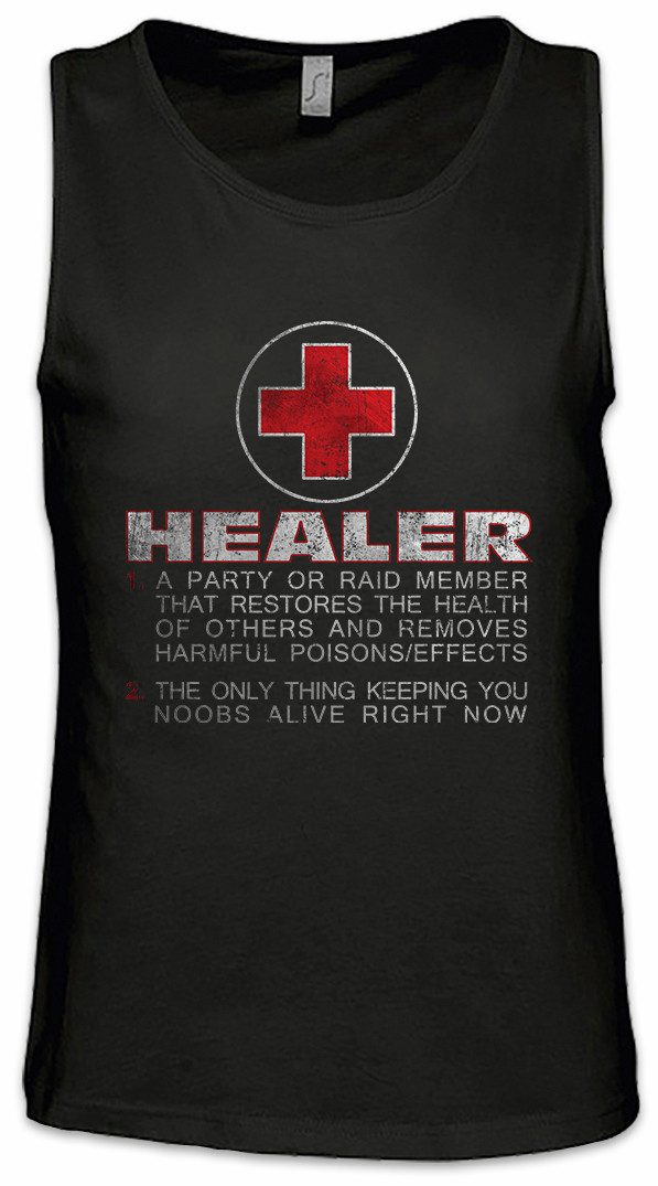 Urban Backwoods Tanktop Healer Role Ärmelloses T-Shirt Gamer Games Gaming Video RPG Roleplay Admin Dungeons Dragons