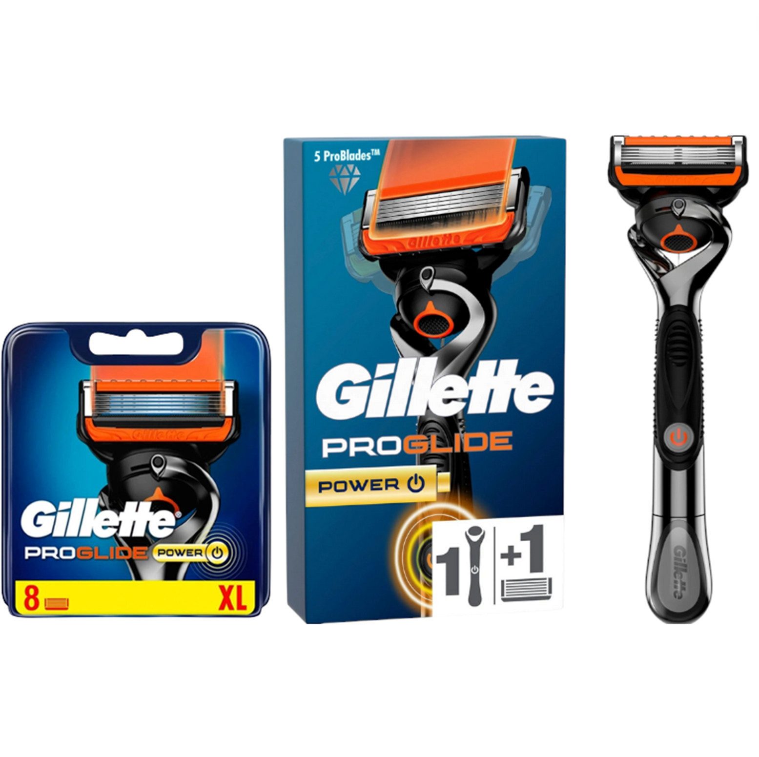 Gillette Rasierklingen Proglide Power, 9-tlg.