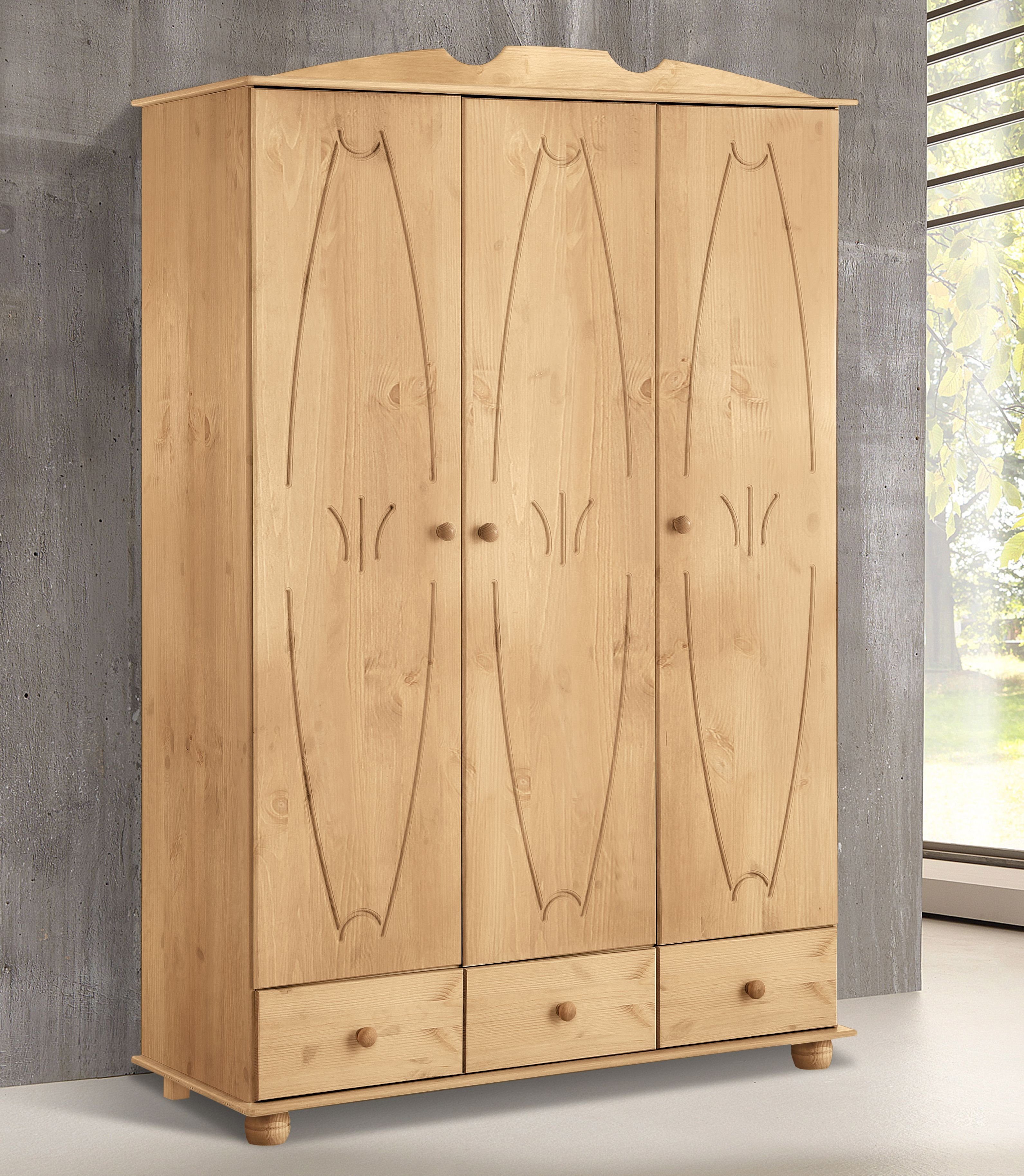 Home affaire Kleiderschrank Melody aus massiver Kiefer