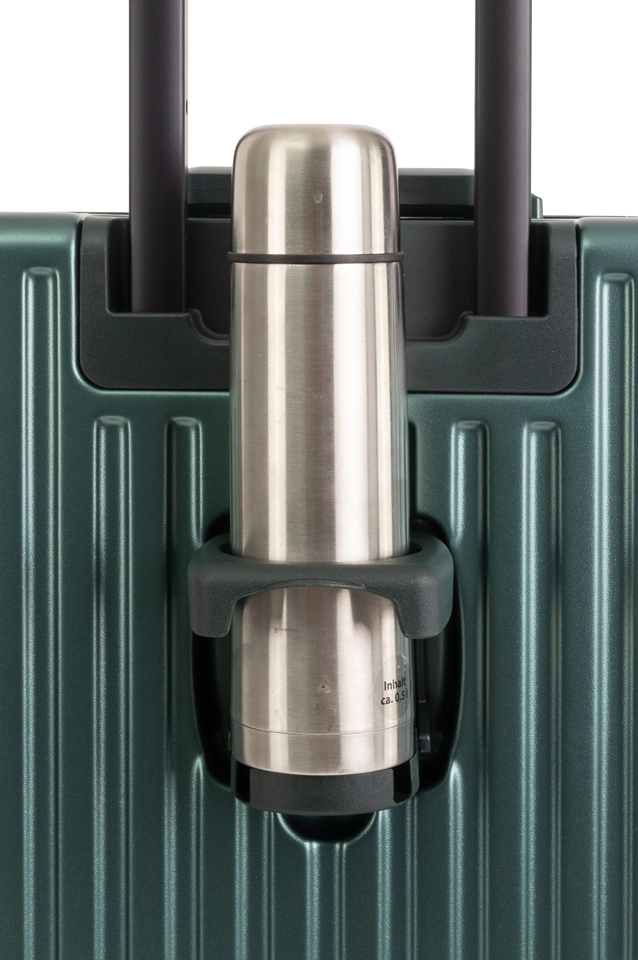 Travelhouse Hartschalen-Trolley Roma, 4 Rollen, mit USB und Getränkehalter Aluminium-Rahmen & Polycarbonat Hartschale – Bild 4 von 5