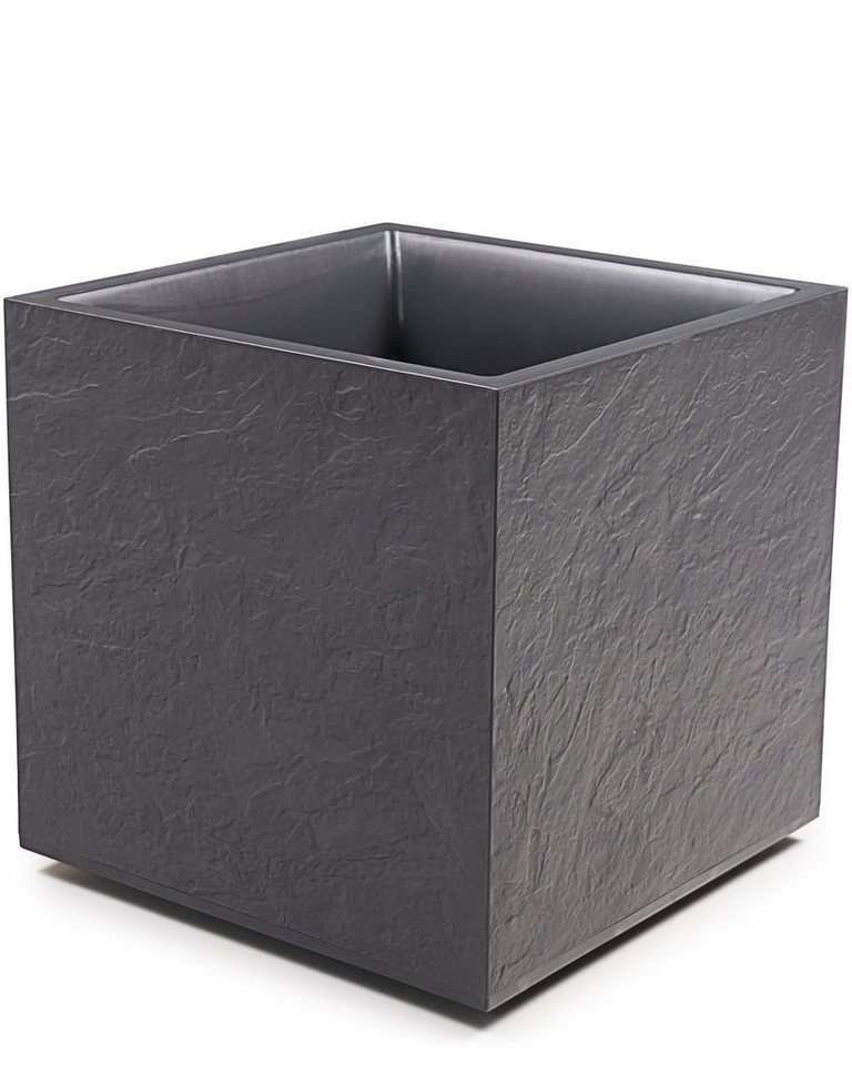 Thumbnail - ONDIS24 Blumenkasten Ondis24 Pflanzkübel Vulkan Pierre 50, 50x50x50 cm, in Vulkanstein/Basalt-Optik mit Wasserspeicher