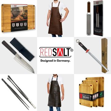 REDSALT® Grillschürze Premium Lederschürze 84x62cm, Arbeitsschürze Kochschürze, 100% Büffel Leder X-Back
