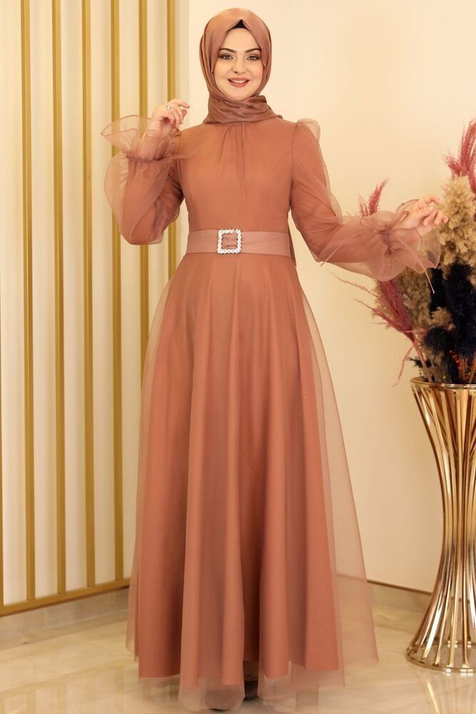 Modavitrini Abendkleid Damen Kleid langärmliges Maxikleid günstig online kaufen