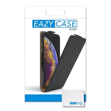 EAZY CASE Handyhülle Flipcase für Apple iPhone X / iPhone XS 5,8 Zoll, Tasche Klapphülle Handytasche zum Aufklappen Etui Kunstleder Schwarz