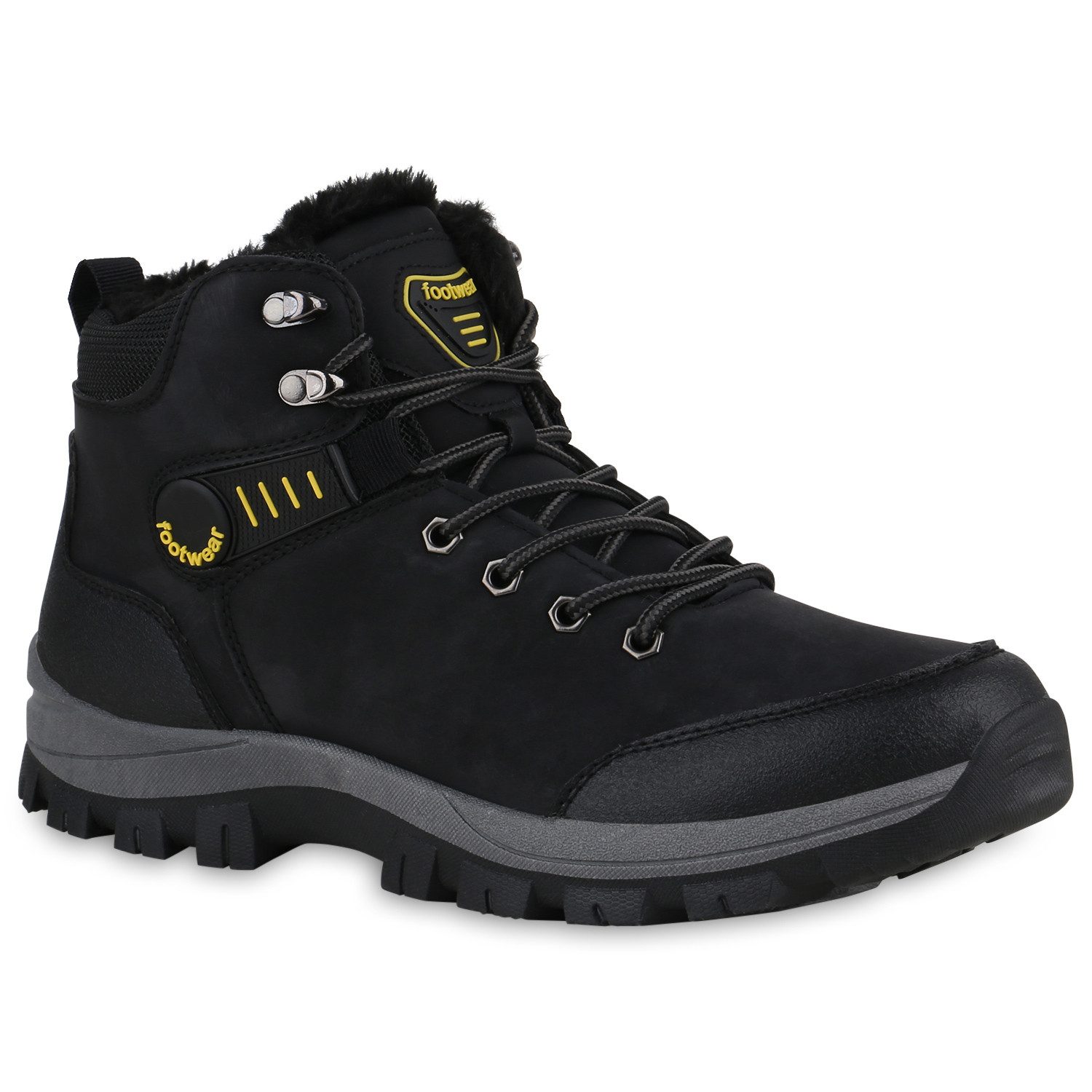VAN HILL 840854 Outdoorschuh Herren Warm Gefütterte Outdoor Boots Bequeme Profil-Sohle